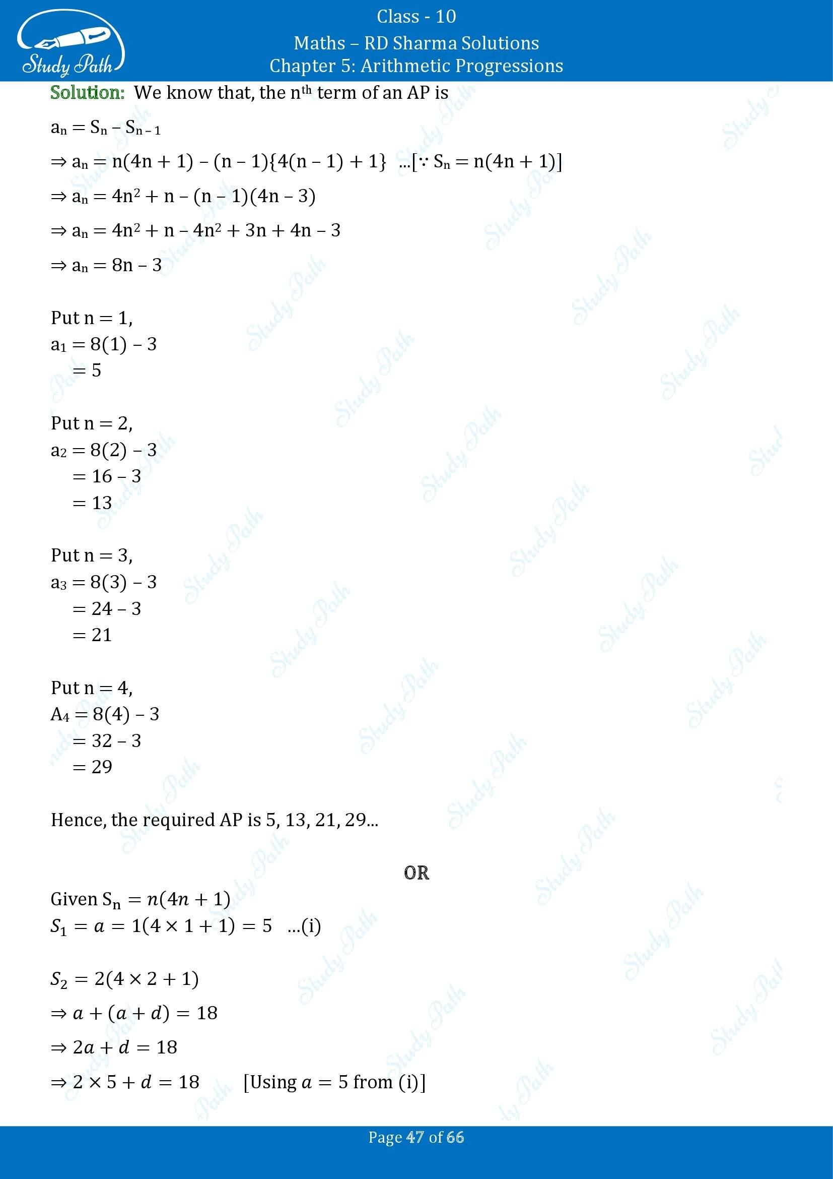 RD Sharma Solutions Class 10 Chapter 5 Arithmetic Progressions Exercise 5.6 00047