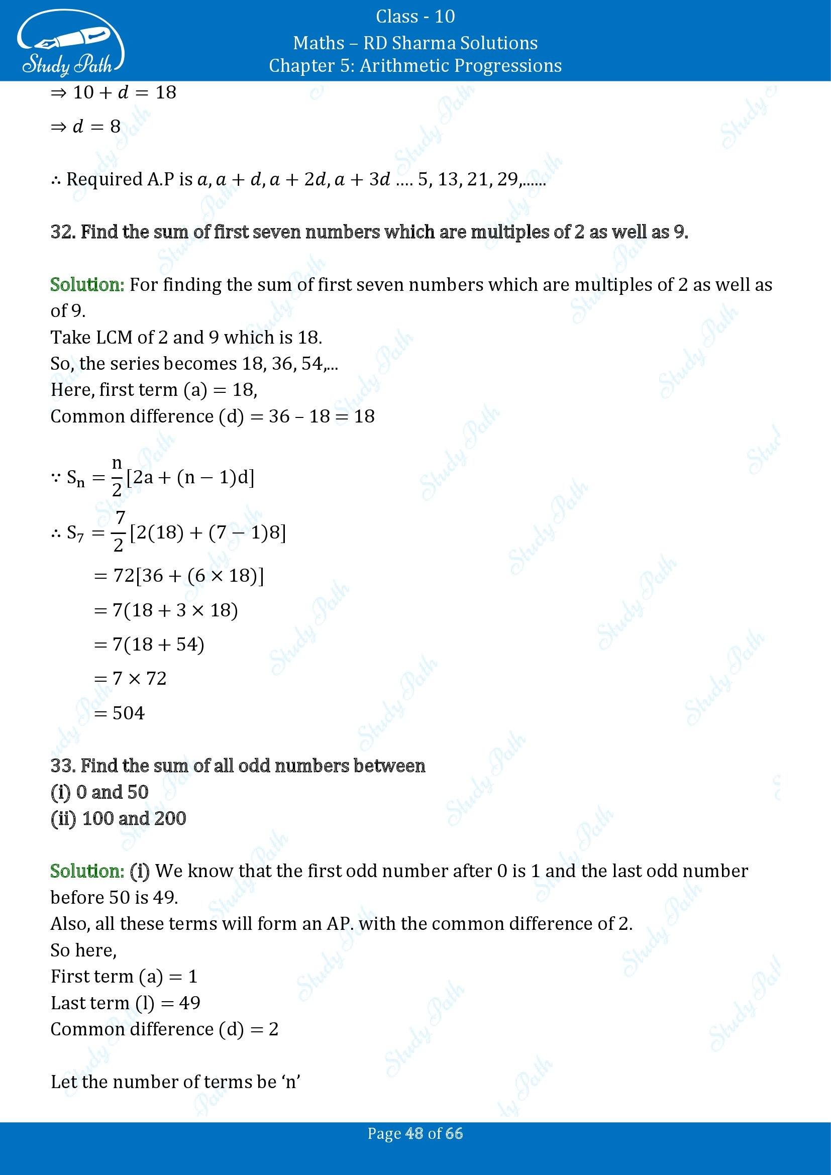 RD Sharma Solutions Class 10 Chapter 5 Arithmetic Progressions Exercise 5.6 00048