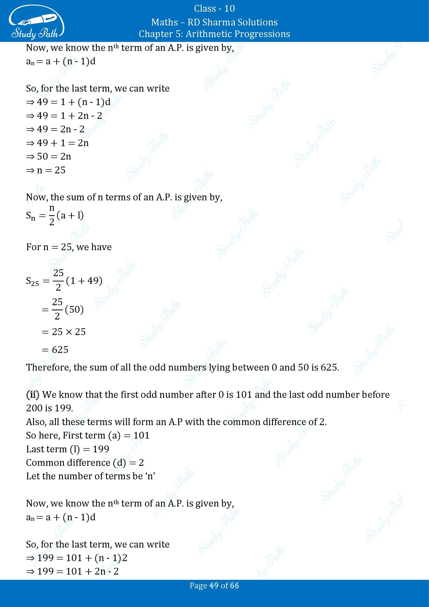 RD Sharma Solutions Class 10 Chapter 5 Arithmetic Progressions Exercise 5.6 00049