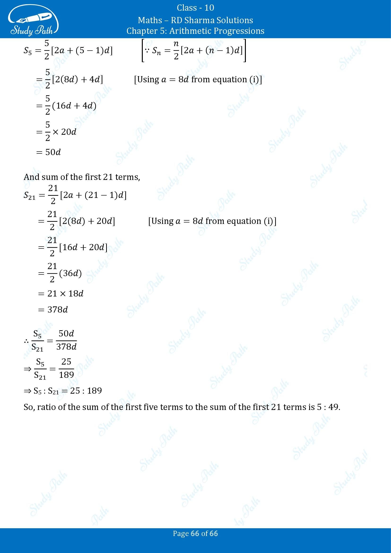 RD Sharma Solutions Class 10 Chapter 5 Arithmetic Progressions Exercise 5.6 00066