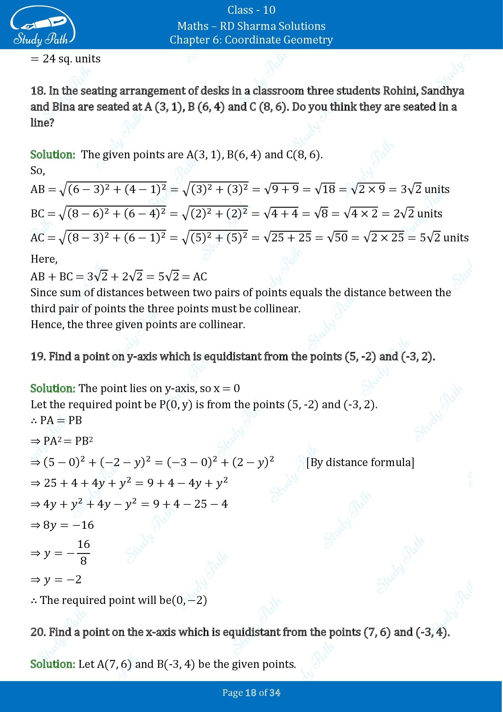 RD Sharma Solutions Class 10 Chapter 6 Coordinate Geometry Exercise 6.2 00018