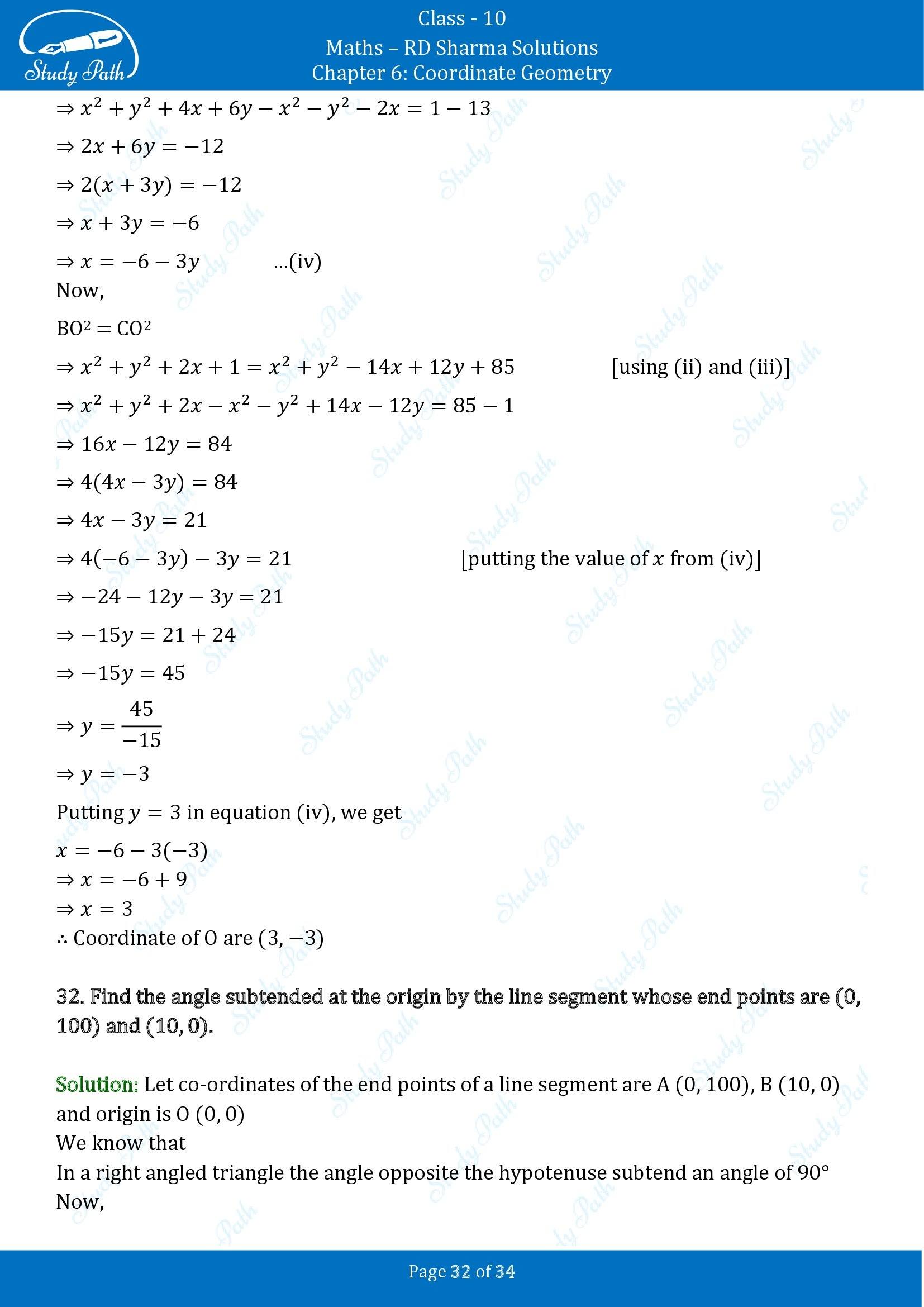 RD Sharma Solutions Class 10 Chapter 6 Coordinate Geometry Exercise 6.2 00032