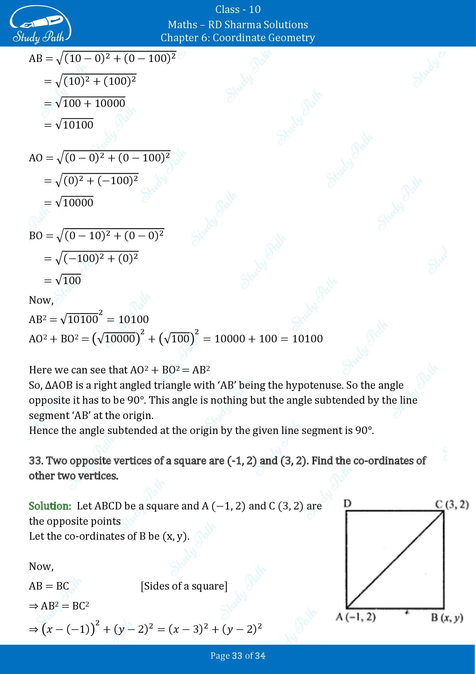 RD Sharma Solutions Class 10 Chapter 6 Coordinate Geometry Exercise 6.2 00033