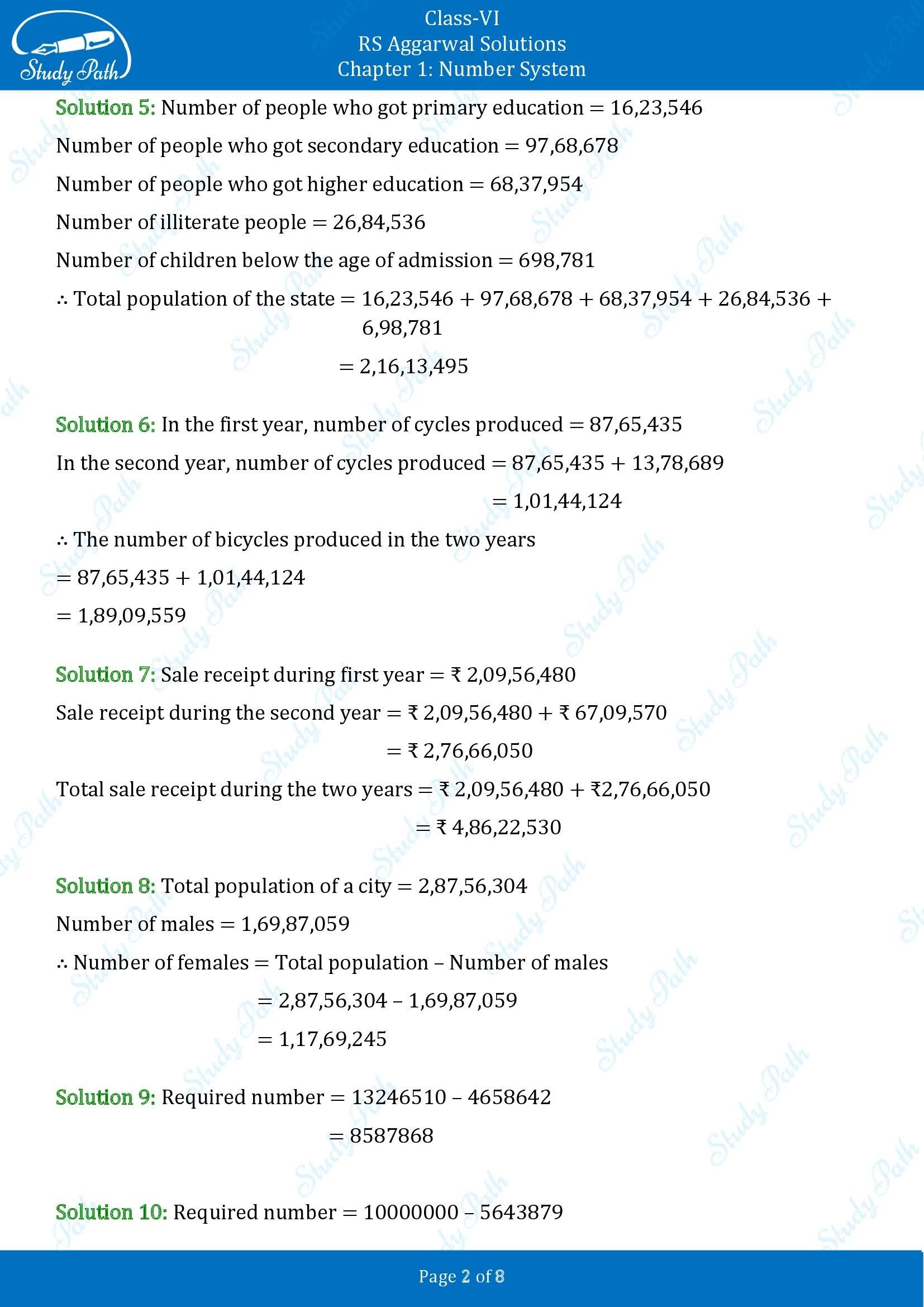 RS Aggarwal Solutions Class 6 Chapter 1 Number System Exercise 1C 00002