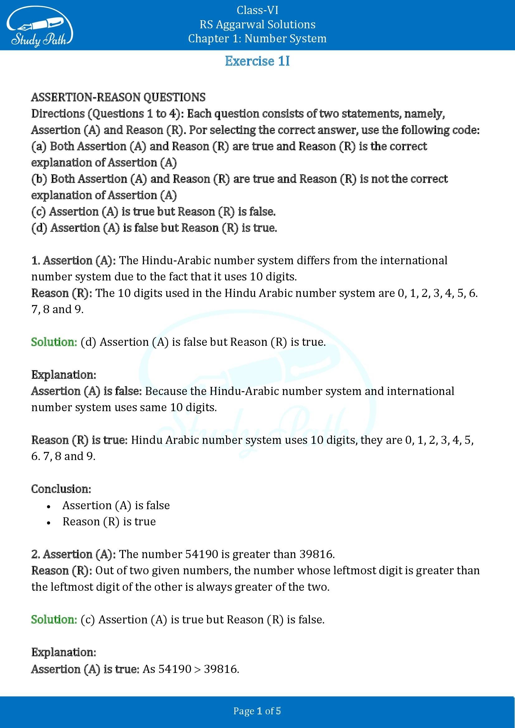 RS Aggarwal Solutions Class 6 Chapter 1 Number System Exercise 1I 00001