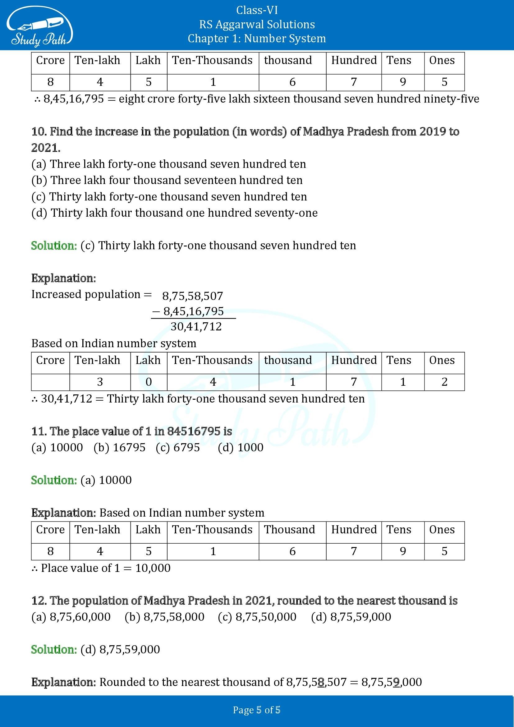 RS Aggarwal Solutions Class 6 Chapter 1 Number System Exercise 1I 00005