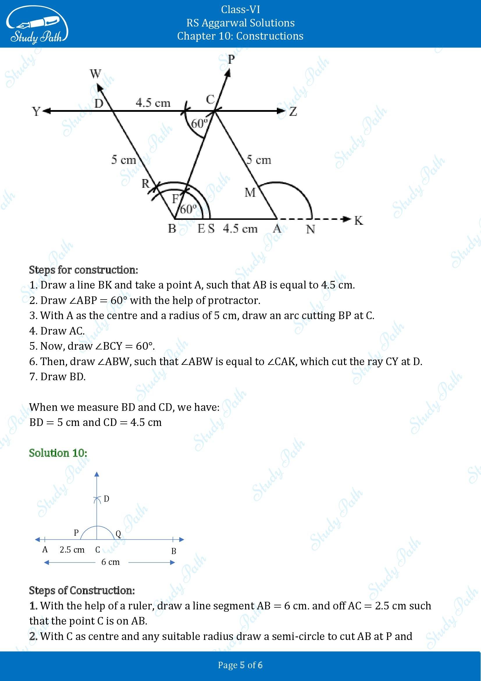 RS Aggarwal Solutions Class 6 Chapter 10 Constructions Exercise 10A 00005