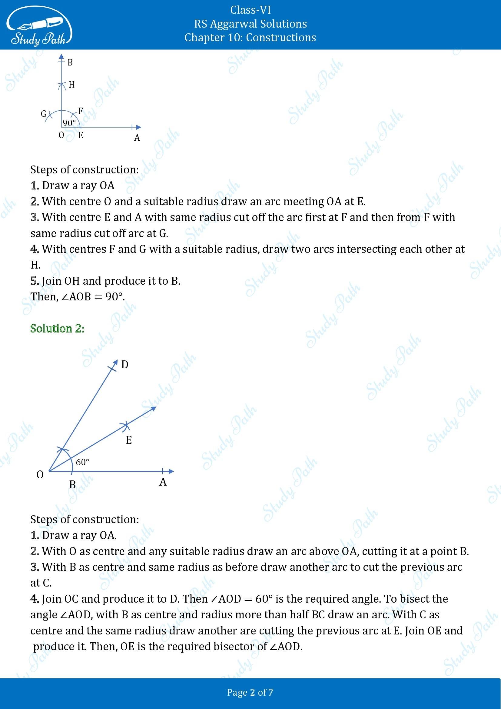 RS Aggarwal Solutions Class 6 Chapter 10 Constructions Exercise 10B 00002