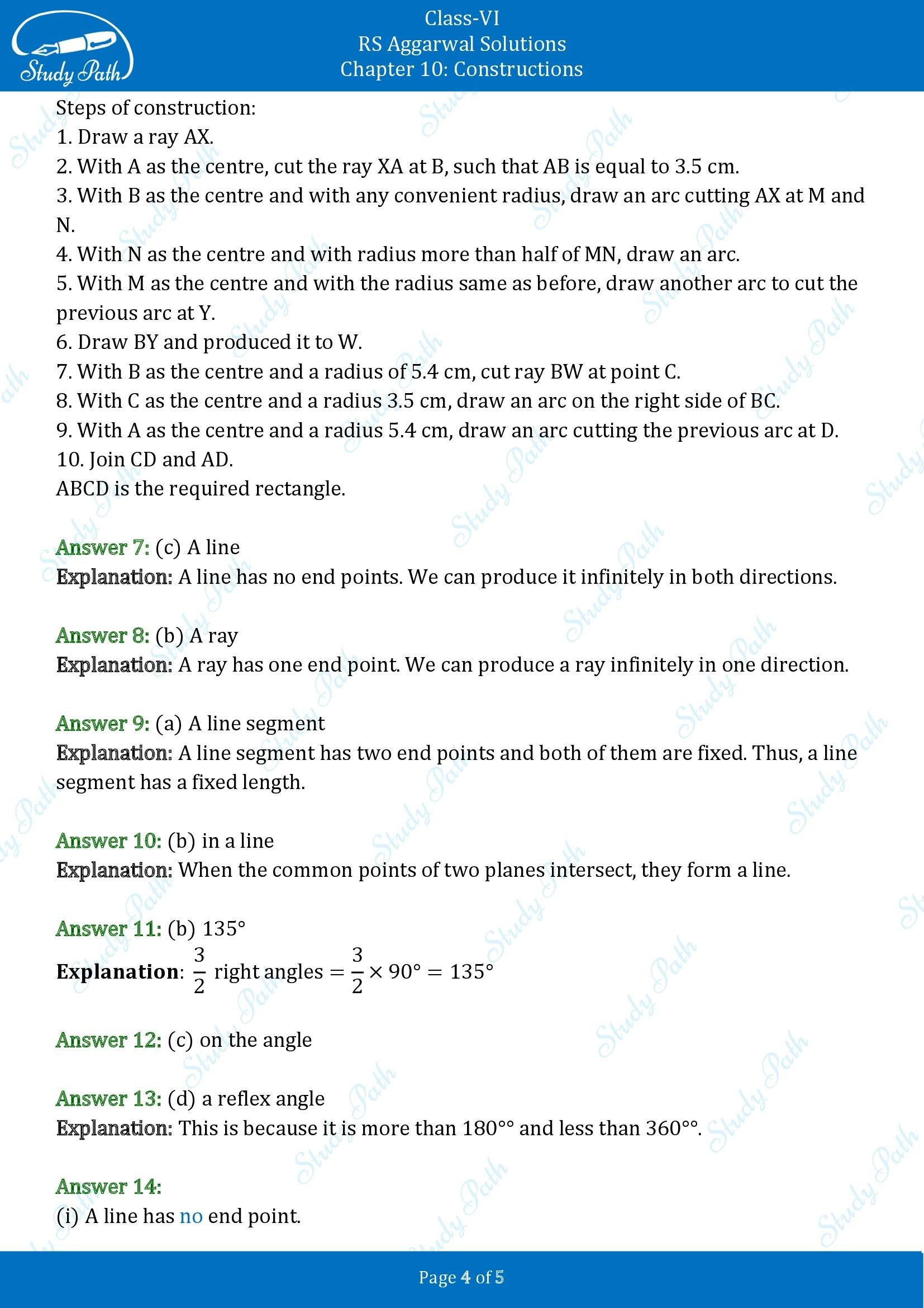 RS Aggarwal Solutions Class 6 Chapter 10 Constructions Test Paper 00004
