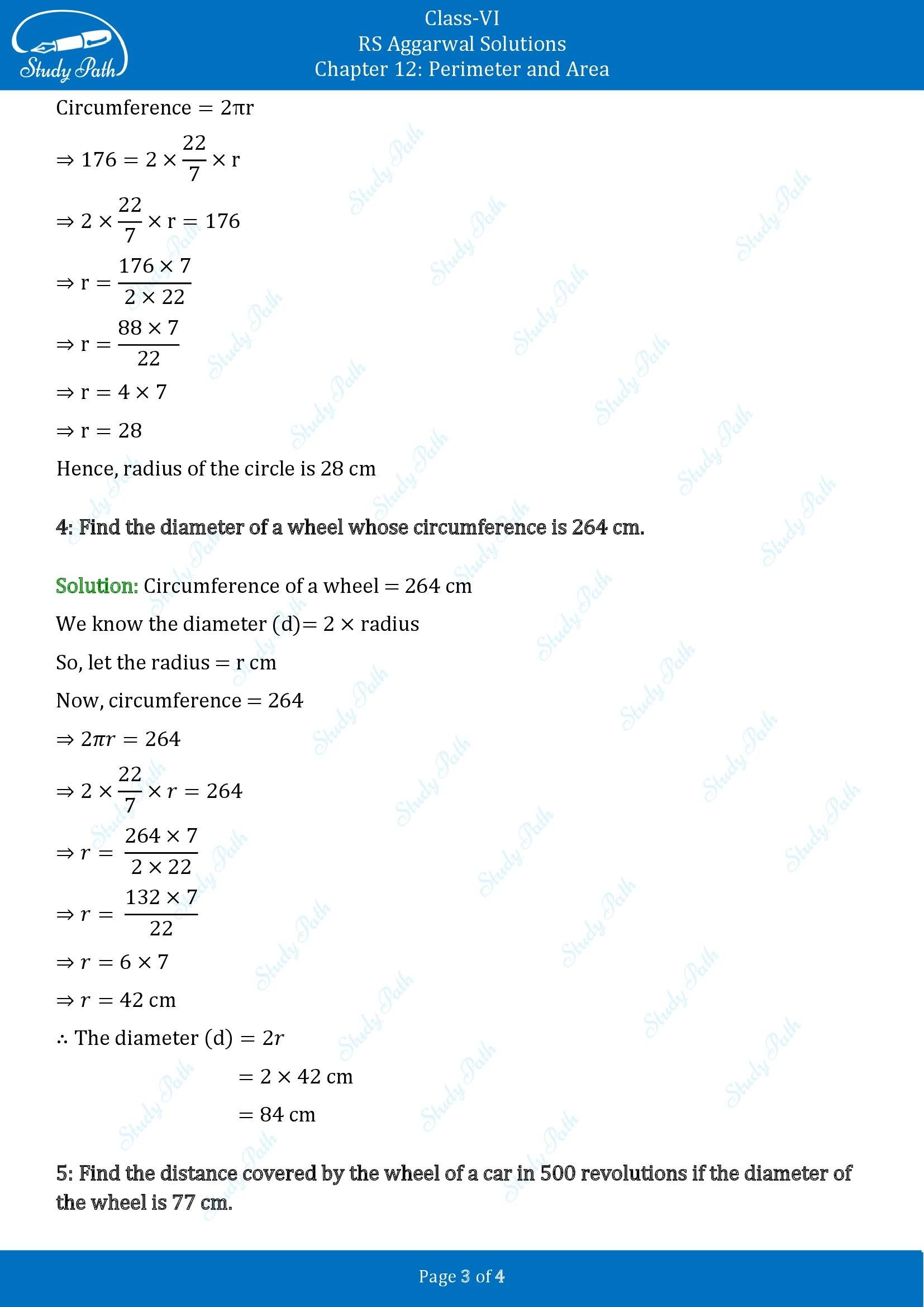 RS Aggarwal Solutions Class 6 Chapter 12 Perimeter and Area Exercise 12B 00003