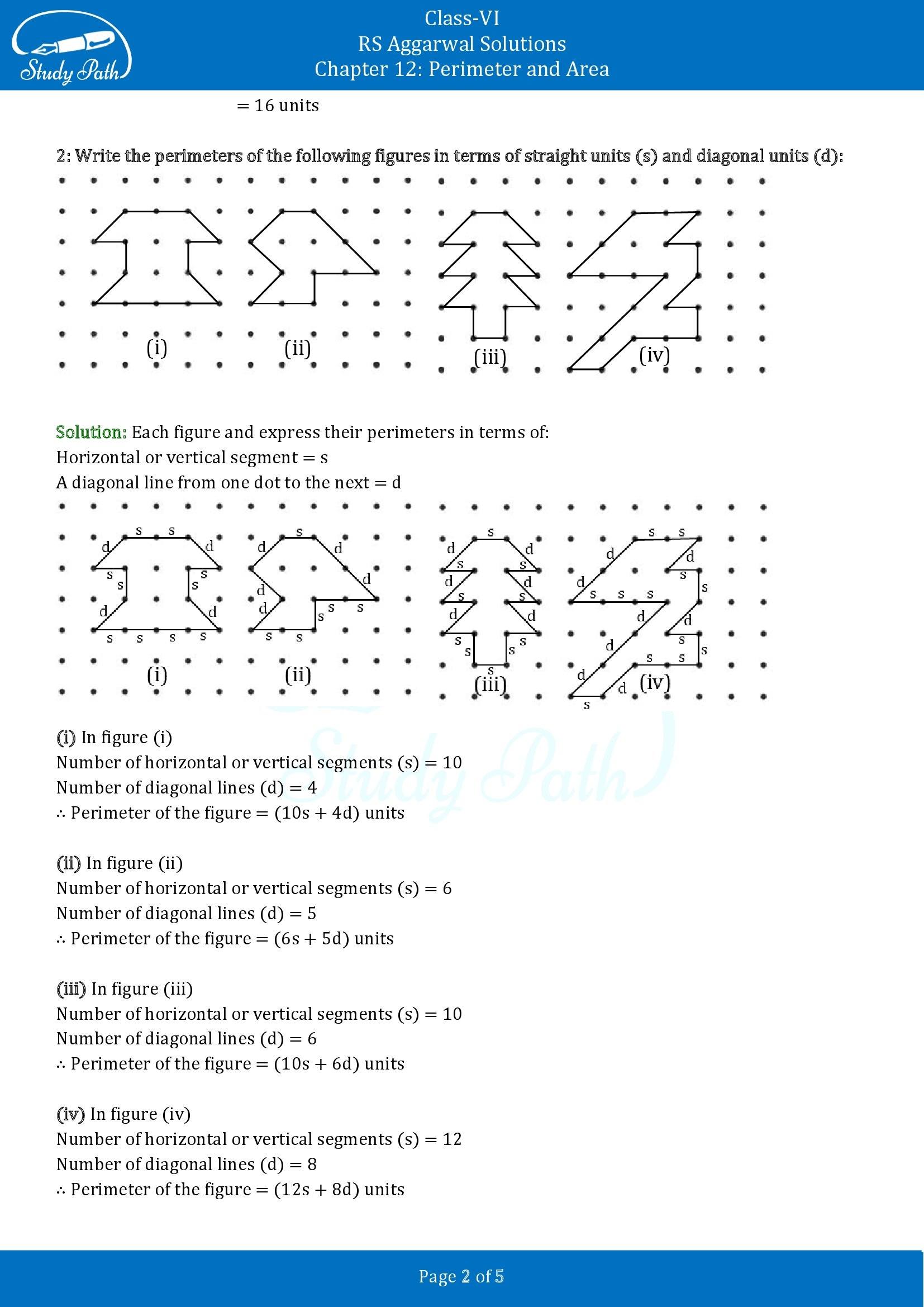 RS Aggarwal Solutions Class 6 Chapter 12 Perimeter and Area Exercise 12C 00002