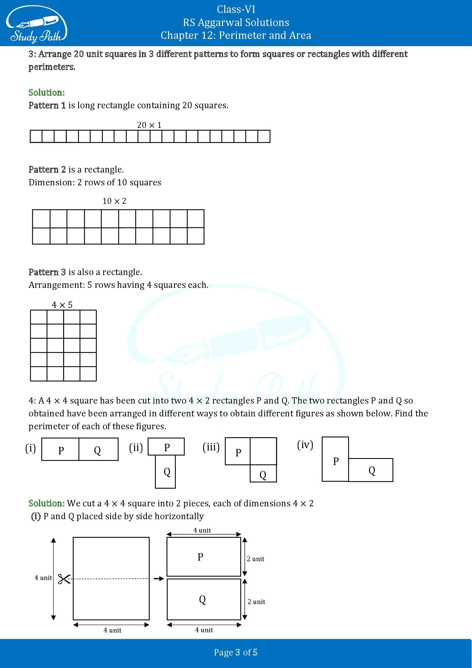 RS Aggarwal Solutions Class 6 Chapter 12 Perimeter and Area Exercise 12C 00003