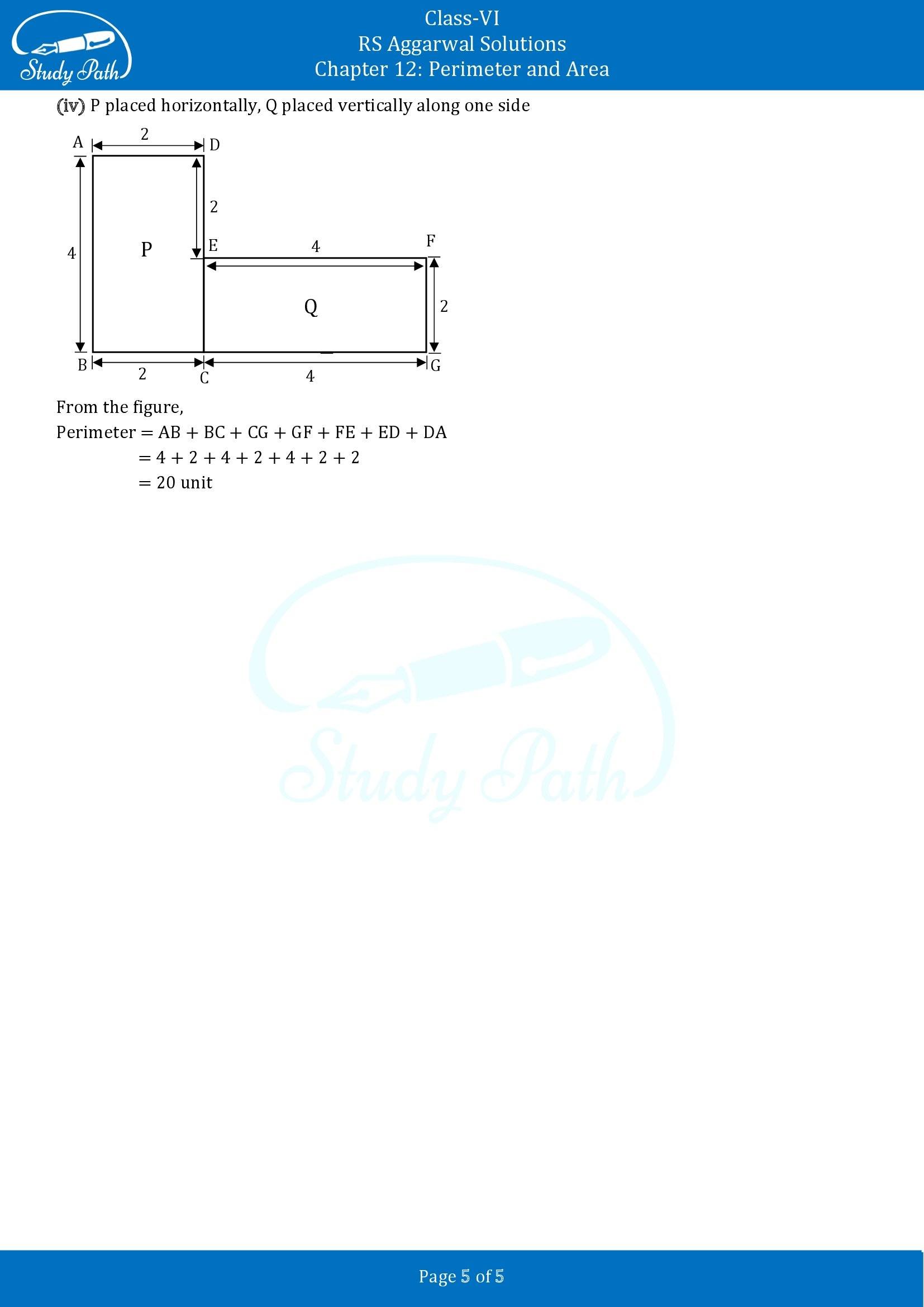 RS Aggarwal Solutions Class 6 Chapter 12 Perimeter and Area Exercise 12C 00005