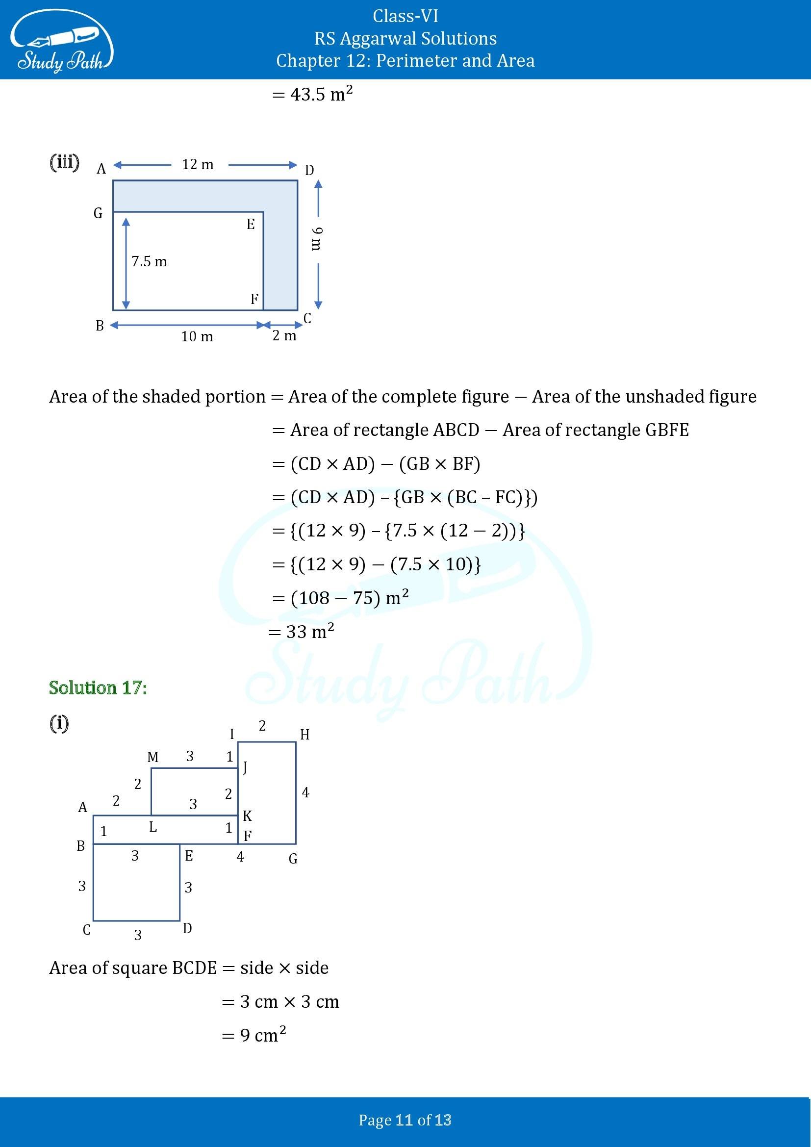 RS Aggarwal Solutions Class 6 Chapter 12 Perimeter and Area Exercise 12D 00011