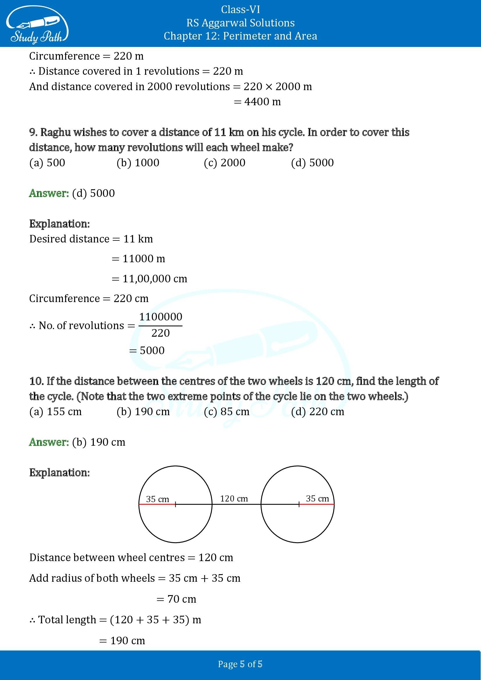 RS Aggarwal Solutions Class 6 Chapter 12 Perimeter and Area Exercise 12G 00005