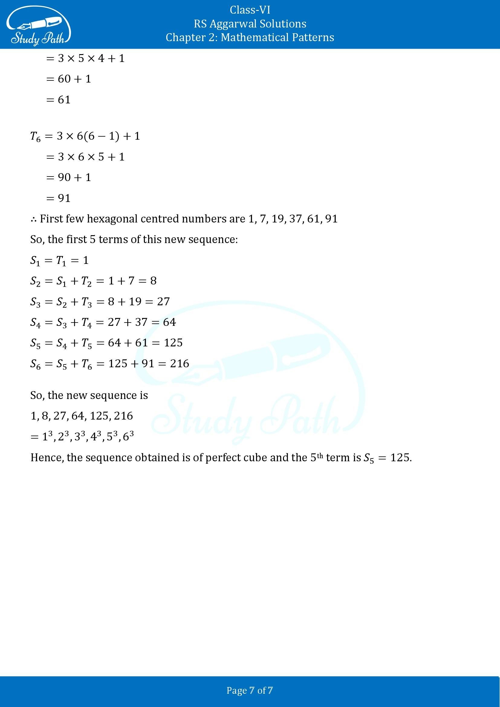RS Aggarwal Solutions Class 6 Chapter 2 Mathematical Patterns Exercise 2 00007