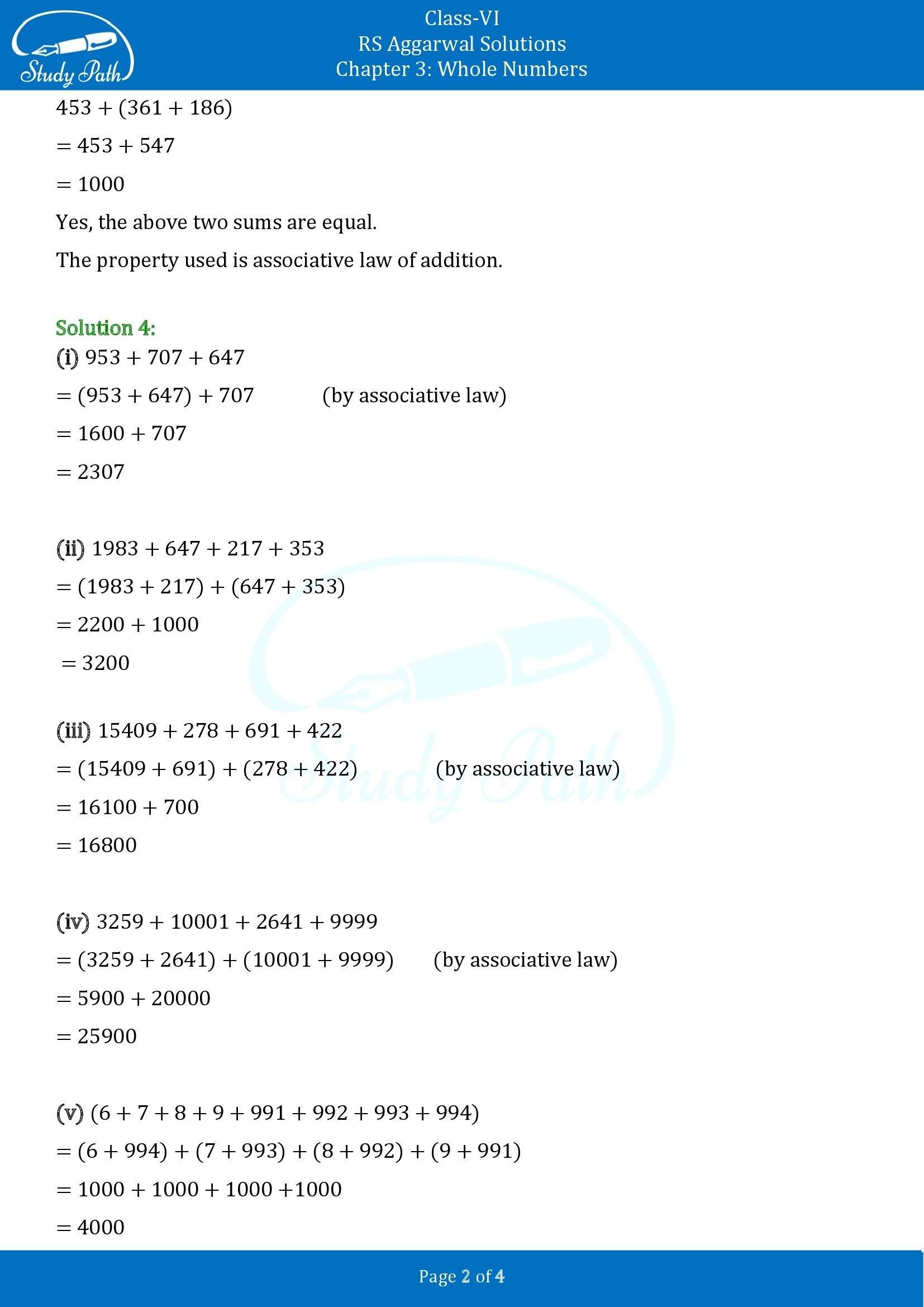 RS Aggarwal Solutions Class 6 Chapter 3 Whole Numbers Exercise 3B 00002