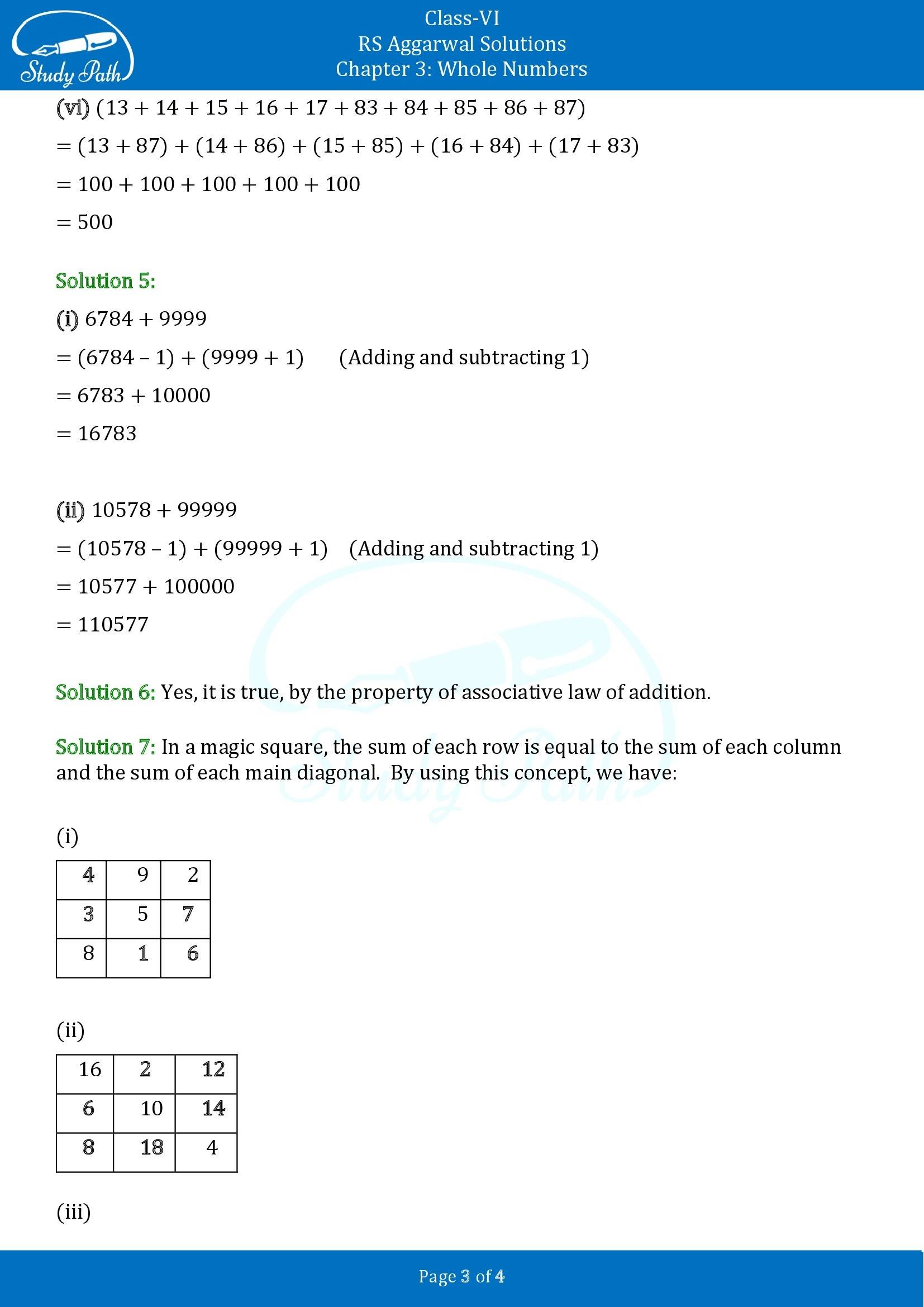 RS Aggarwal Solutions Class 6 Chapter 3 Whole Numbers Exercise 3B 00003