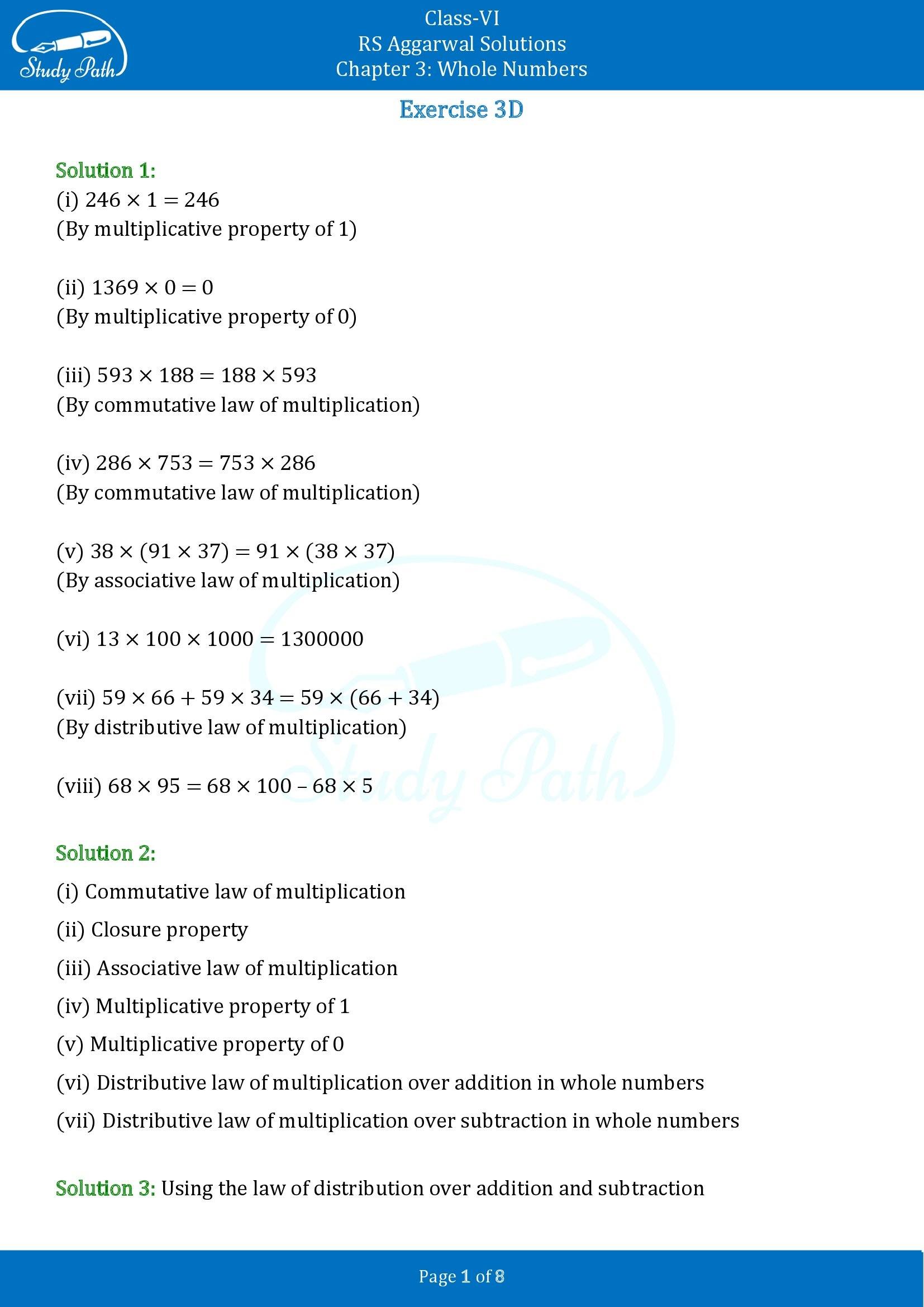 RS Aggarwal Solutions Class 6 Chapter 3 Whole Numbers Exercise 3D 00001