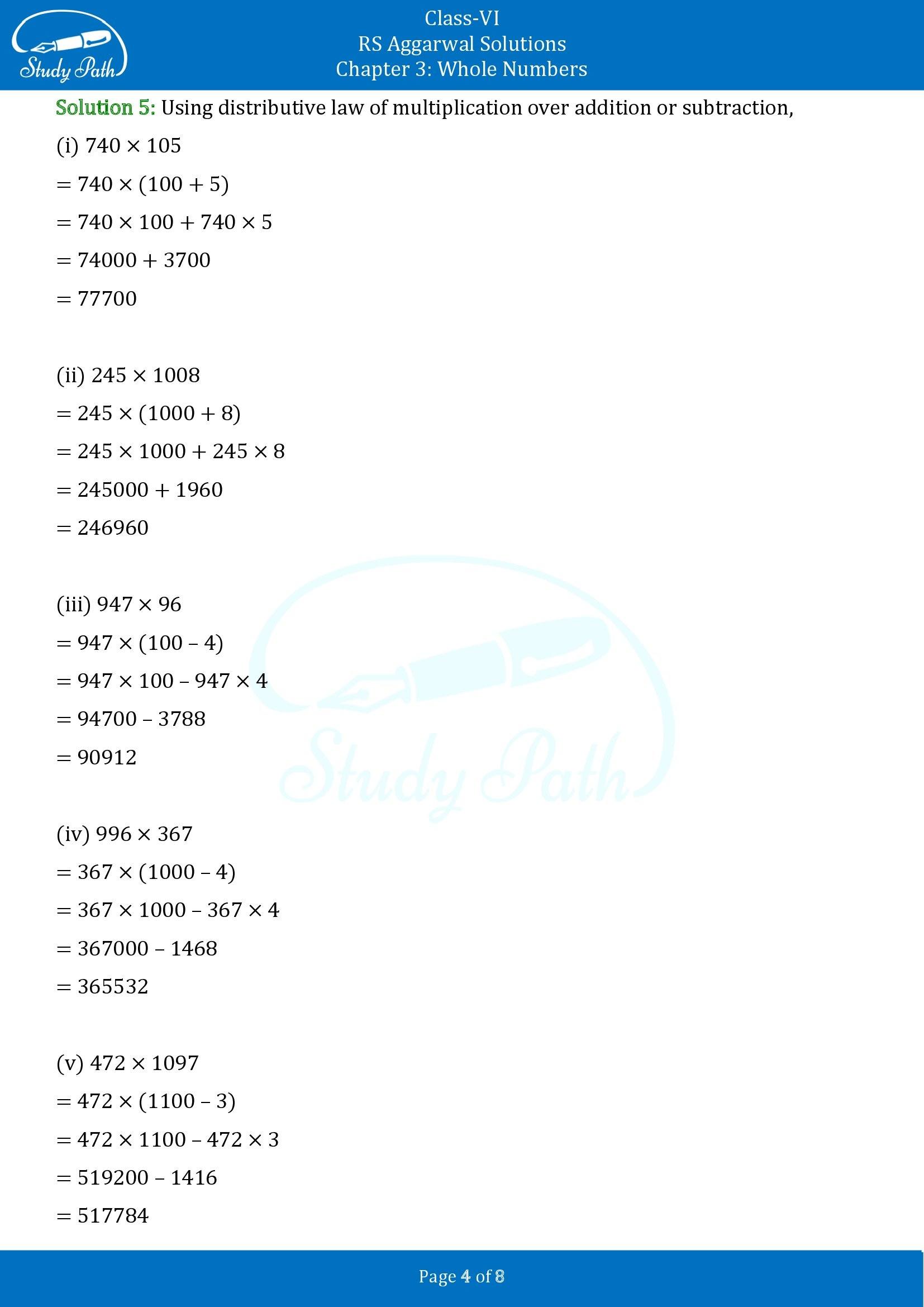 RS Aggarwal Solutions Class 6 Chapter 3 Whole Numbers Exercise 3D 00004