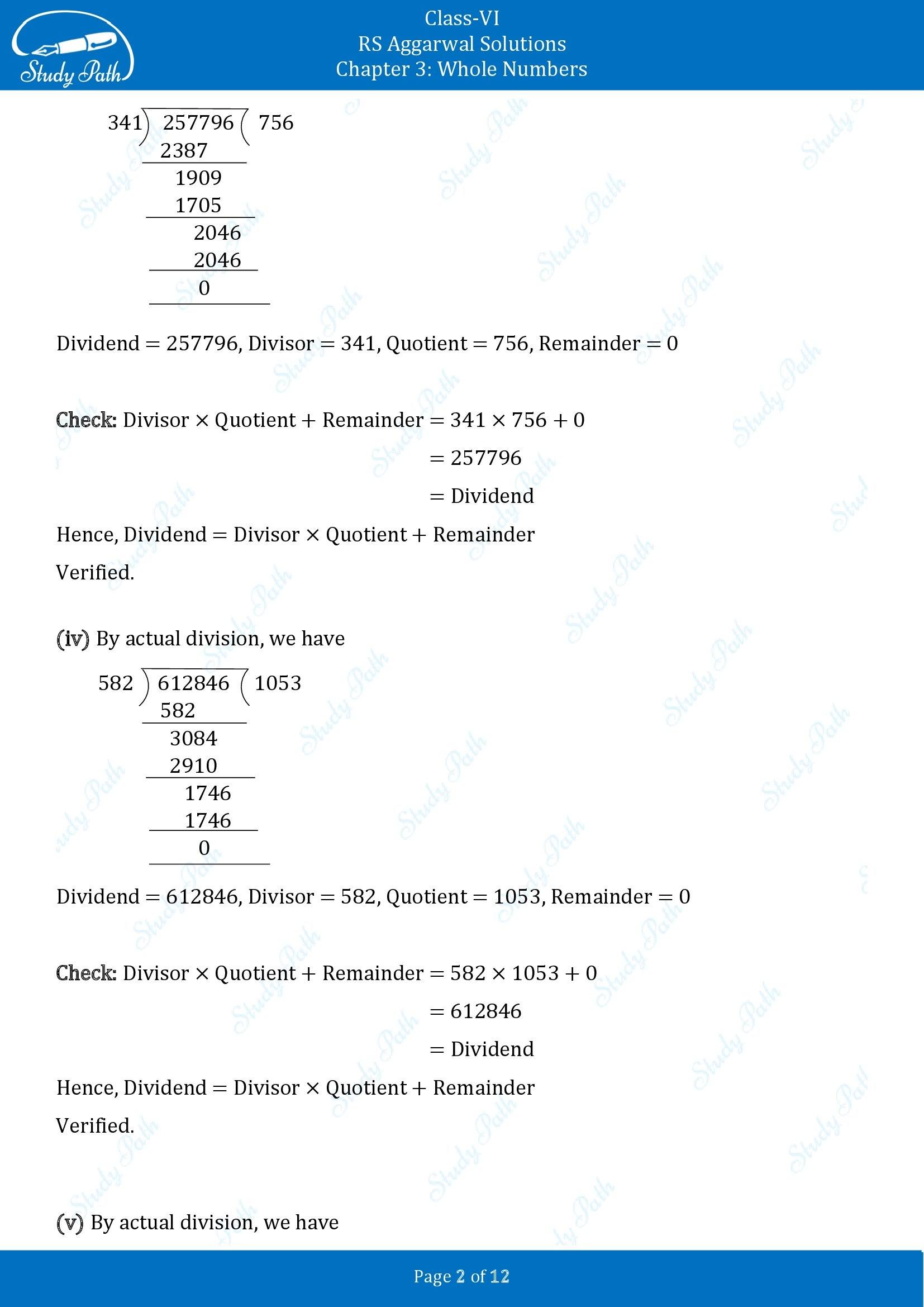RS Aggarwal Solutions Class 6 Chapter 3 Whole Numbers Exercise 3E 00002