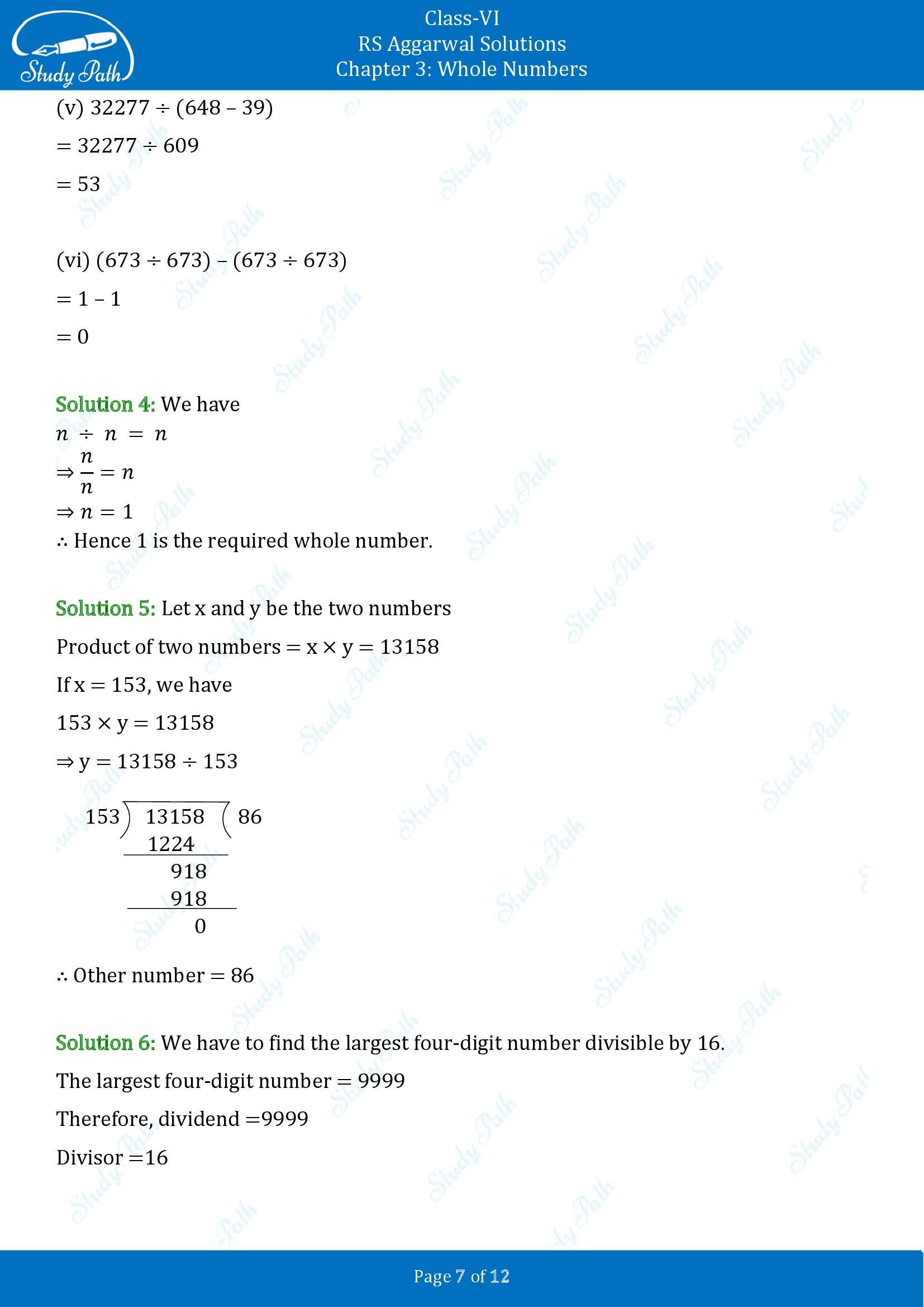 RS Aggarwal Solutions Class 6 Chapter 3 Whole Numbers Exercise 3E 00007