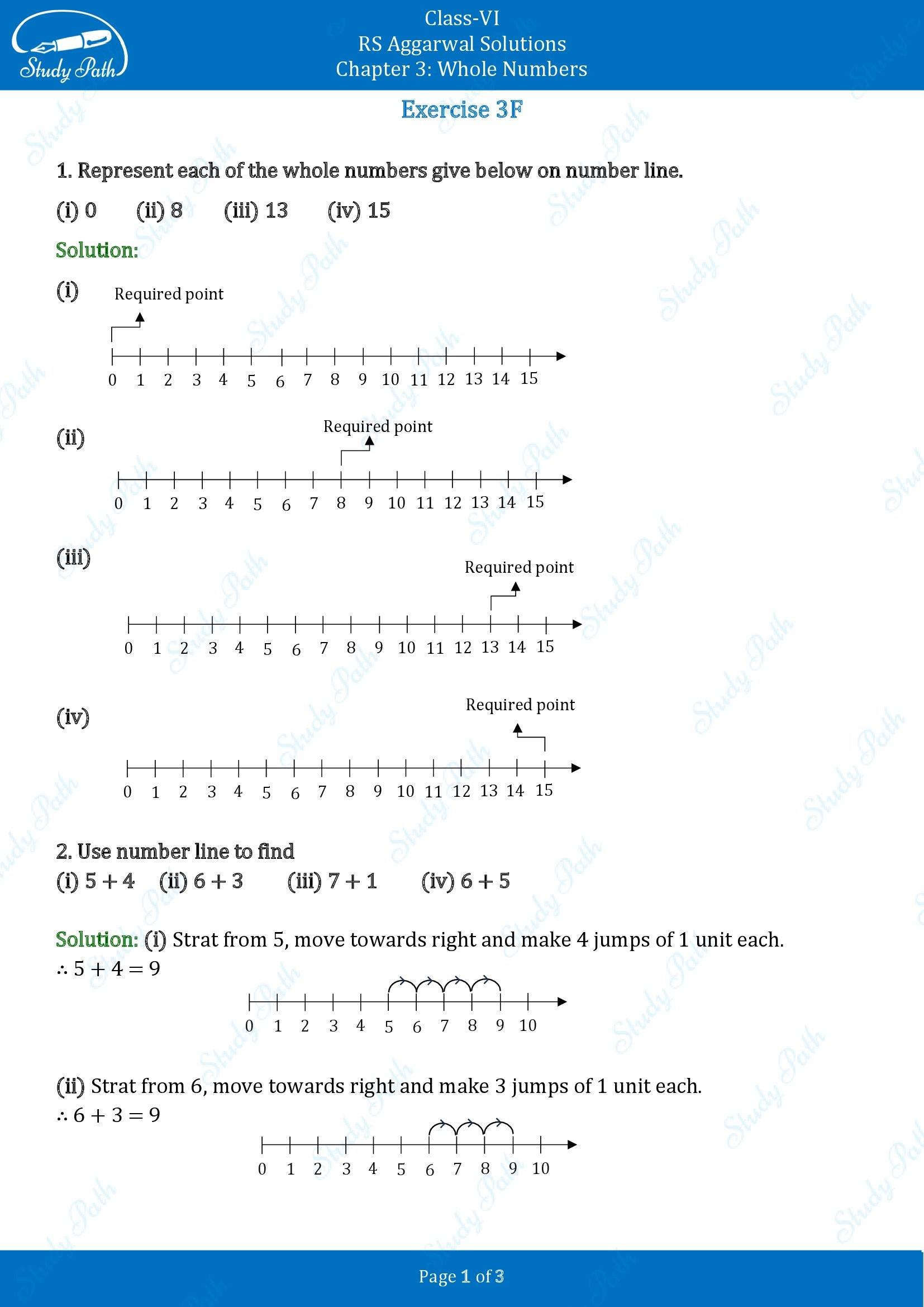 RS Aggarwal Solutions Class 6 Chapter 3 Whole Numbers Exercise 3F 00001