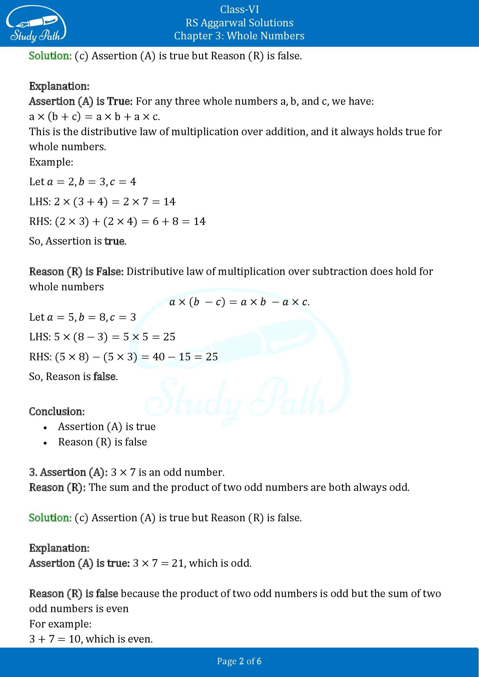 RS Aggarwal Solutions Class 6 Chapter 3 Whole Numbers Exercise 3H 00002