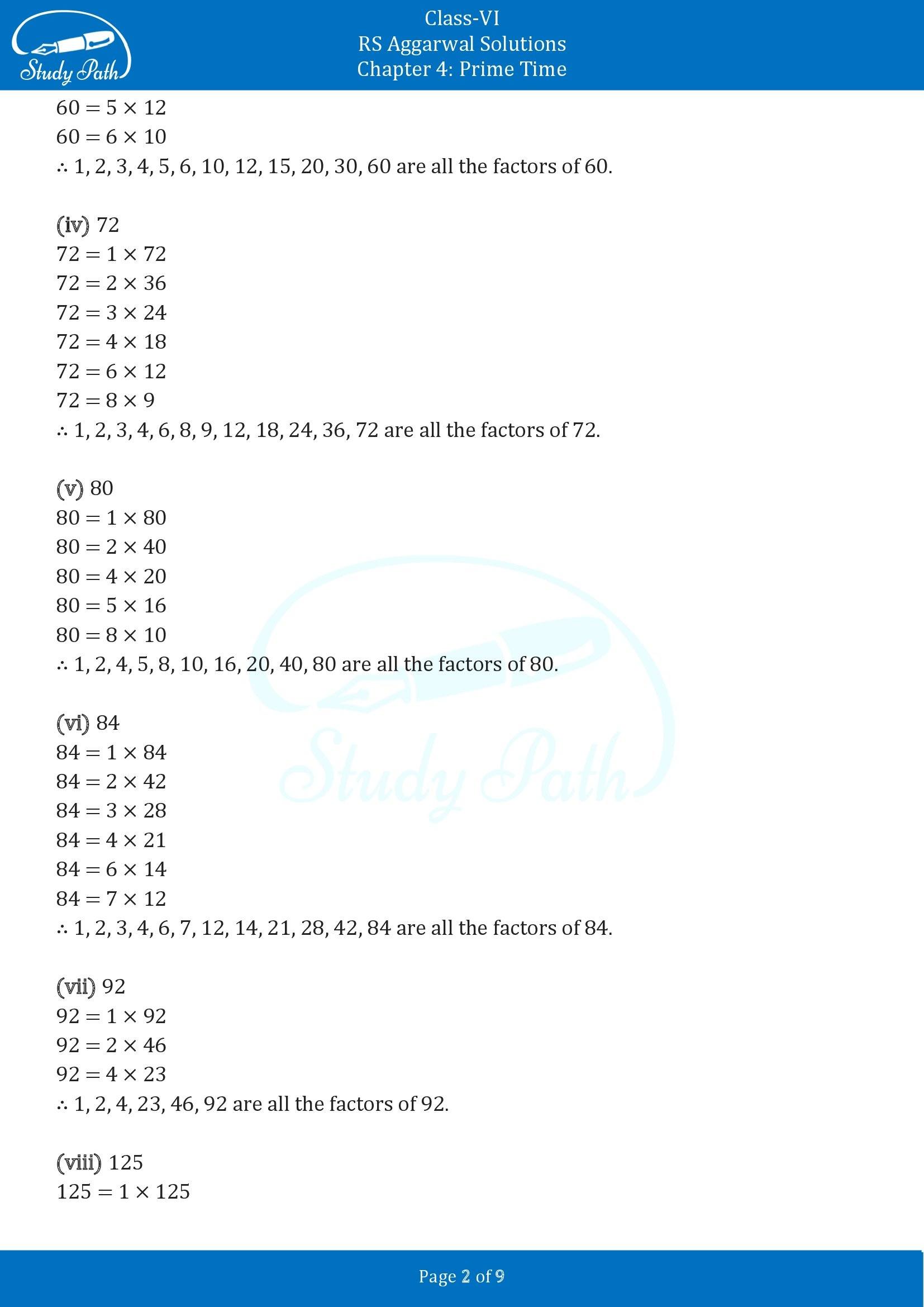 RS Aggarwal Solutions Class 6 Chapter 4 Prime Time Exercise 4A 00002