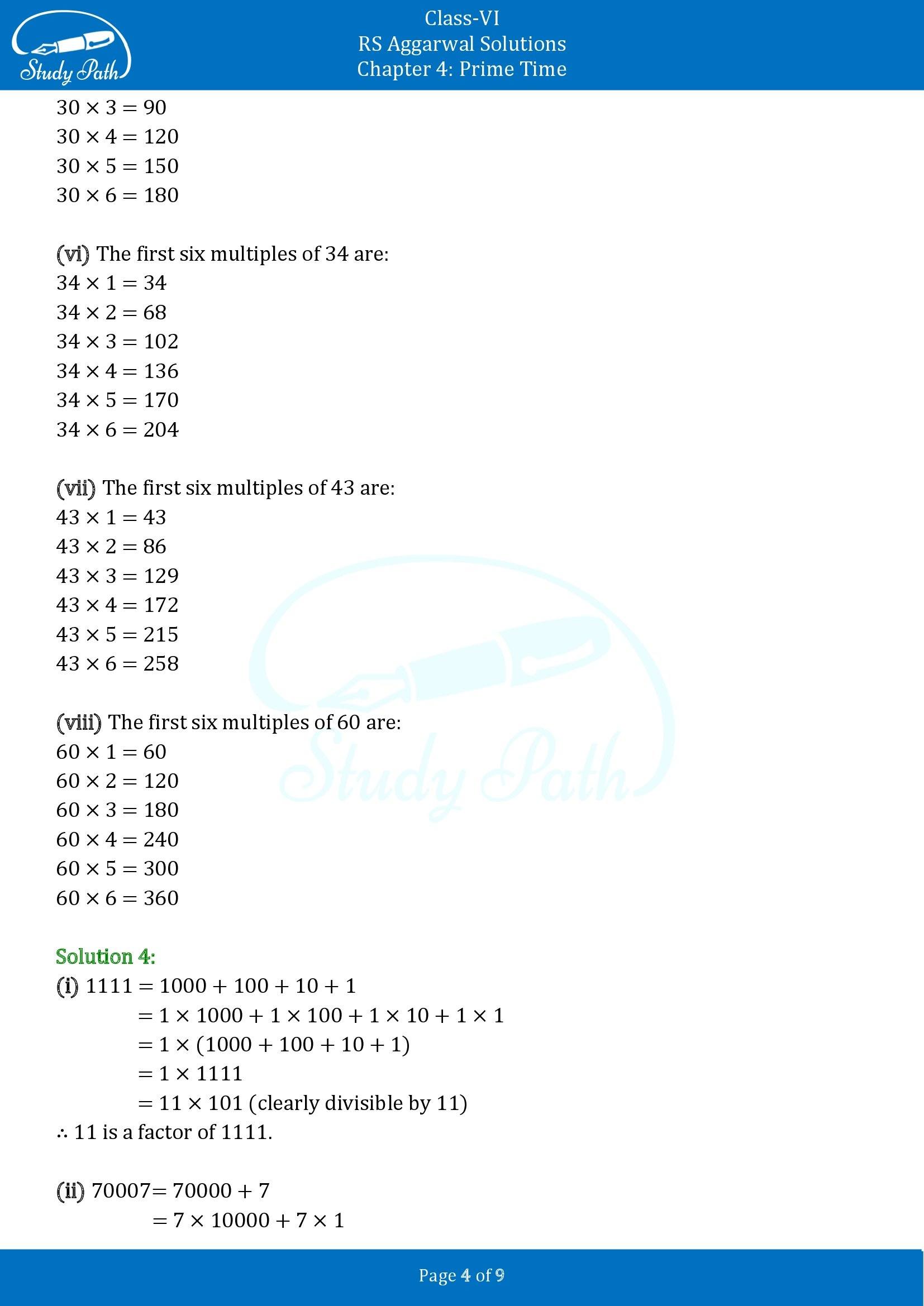 RS Aggarwal Solutions Class 6 Chapter 4 Prime Time Exercise 4A 00004