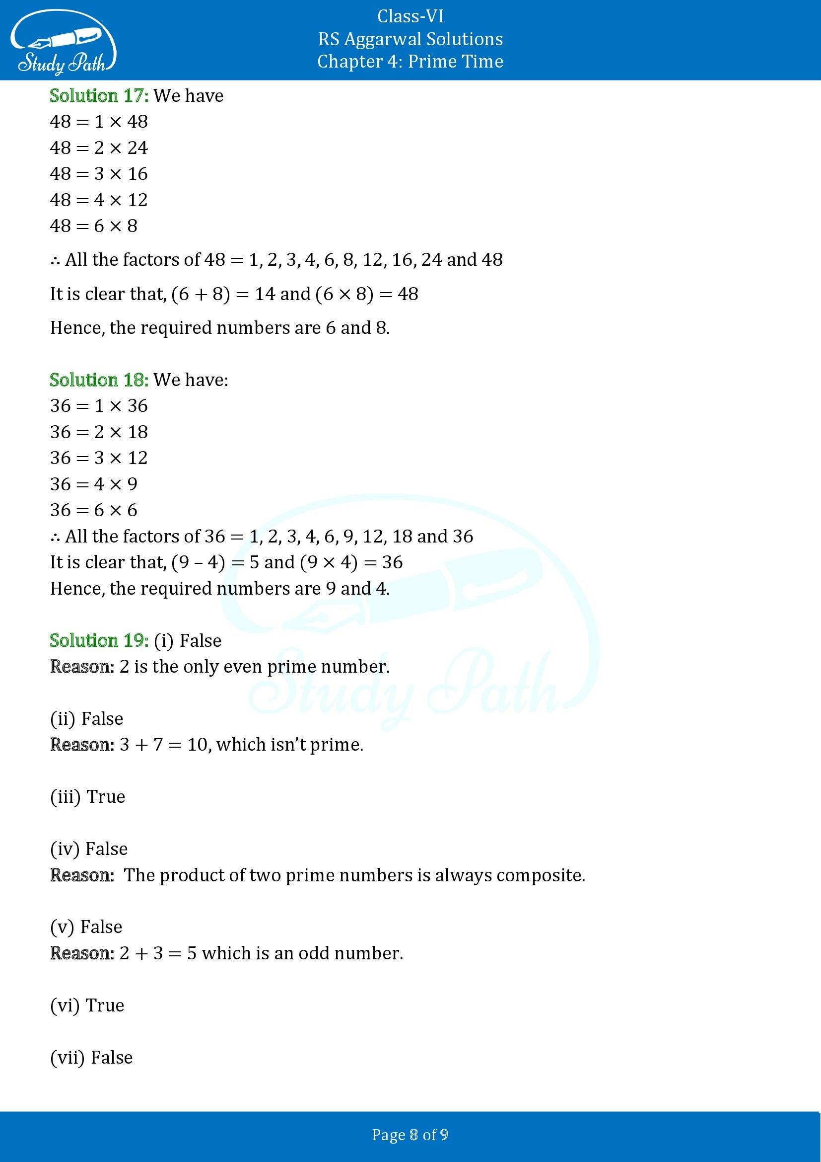 RS Aggarwal Solutions Class 6 Chapter 4 Prime Time Exercise 4A 00008