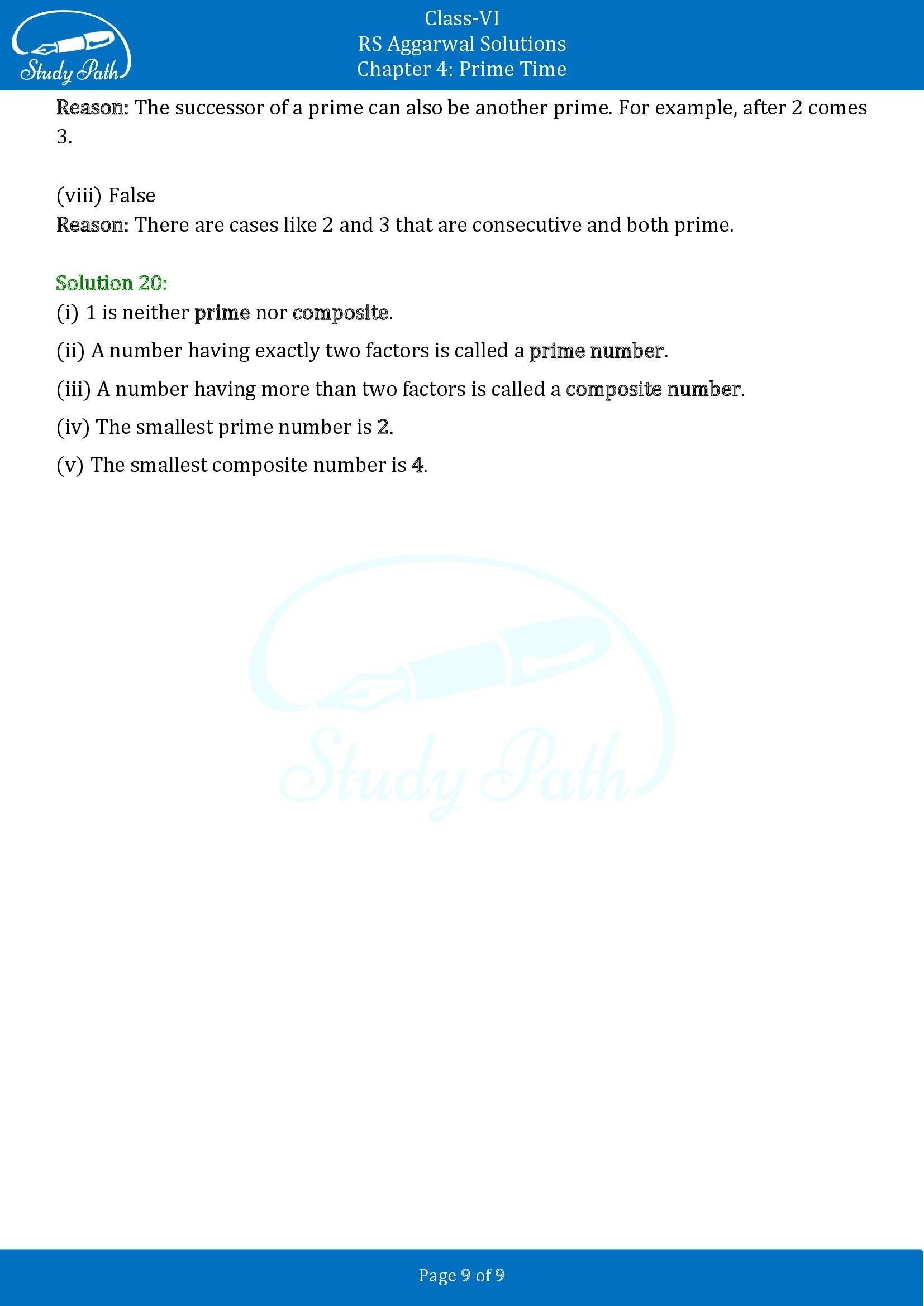 RS Aggarwal Solutions Class 6 Chapter 4 Prime Time Exercise 4A 00009