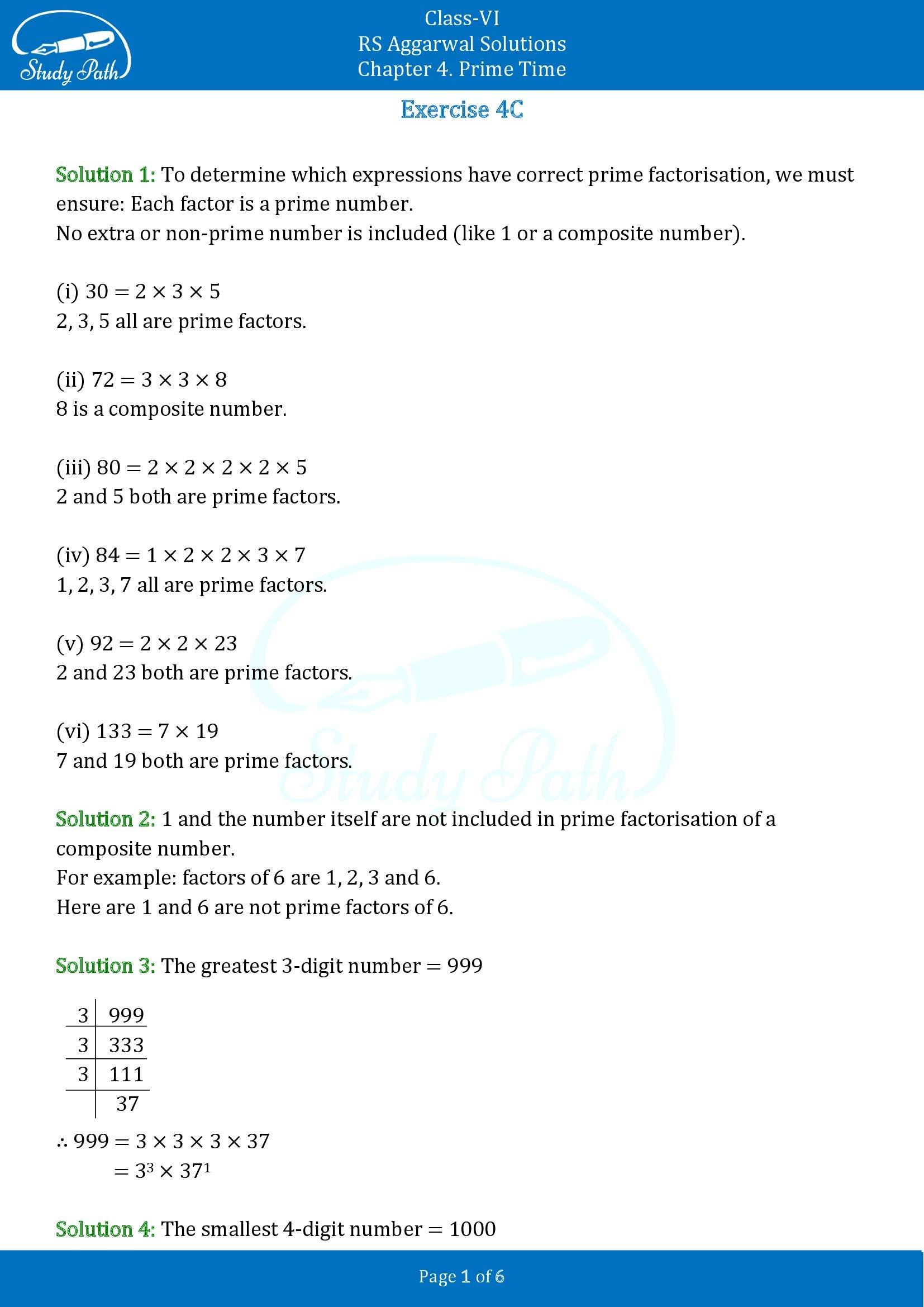 RS Aggarwal Solutions Class 6 Chapter 4 Prime Time Exercise 4C 00001