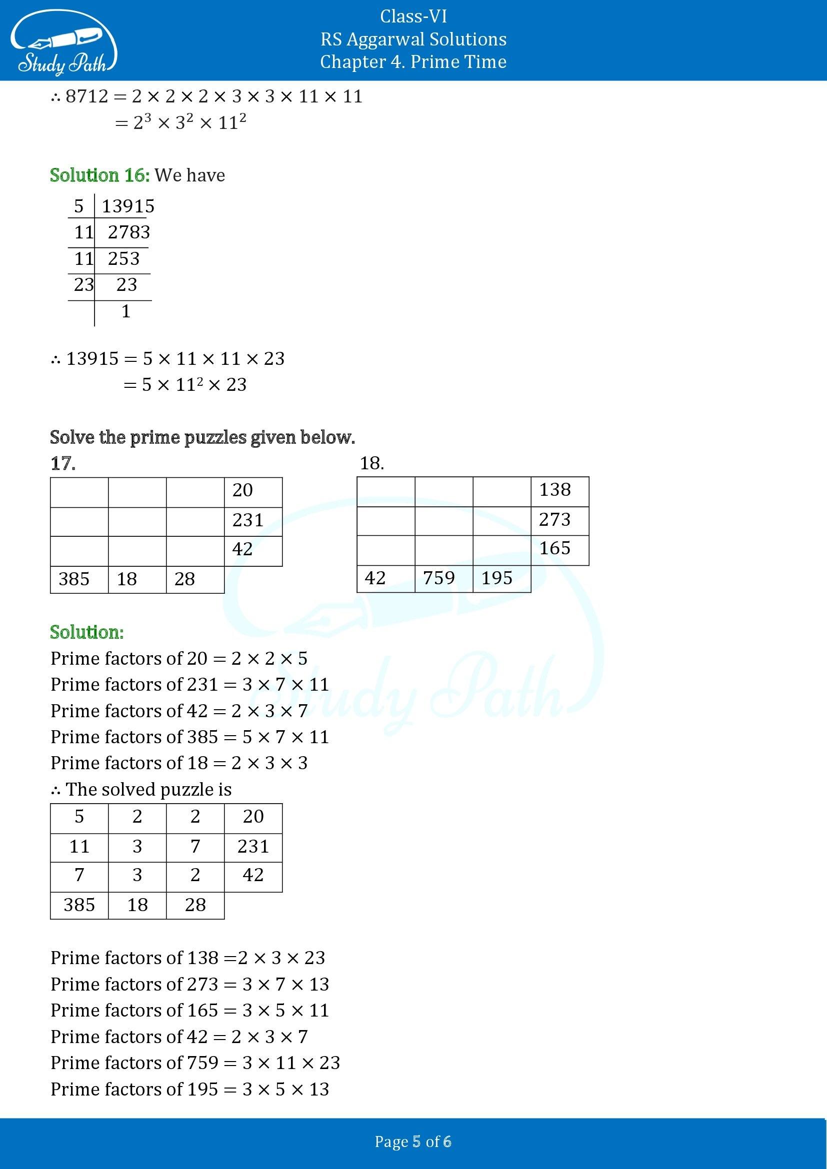 RS Aggarwal Solutions Class 6 Chapter 4 Prime Time Exercise 4C 00005