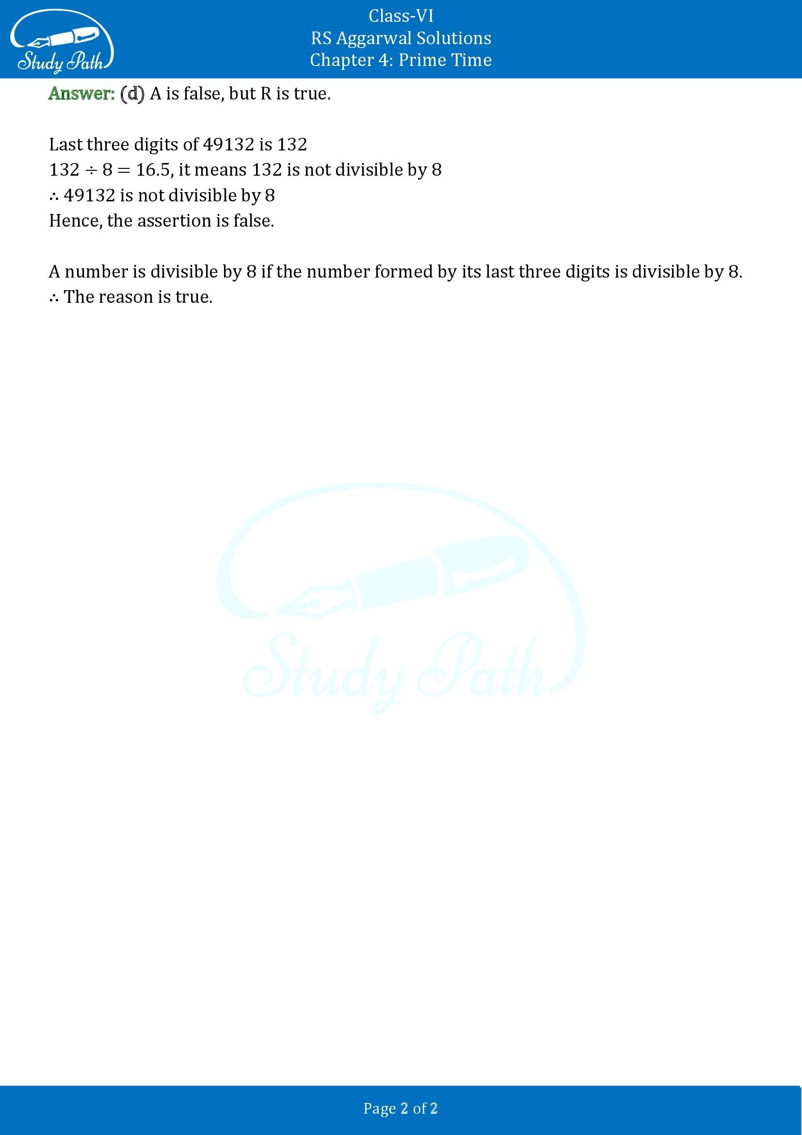 RS Aggarwal Solutions Class 6 Chapter 4 Prime Time Exercise 4D 00002