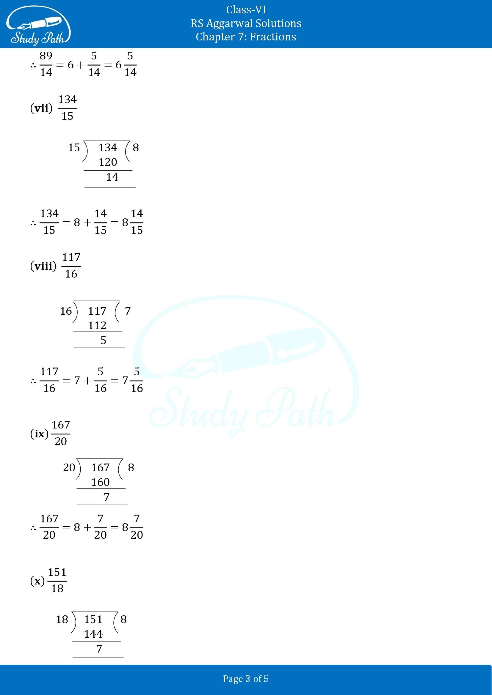 RS Aggarwal Solutions Class 6 Chapter 7 Fractions Exercise 7B 00003