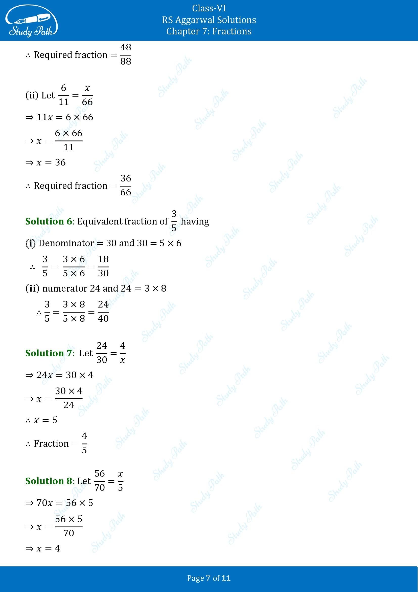 RS Aggarwal Solutions Class 6 Chapter 7 Fractions Exercise 7C 00007
