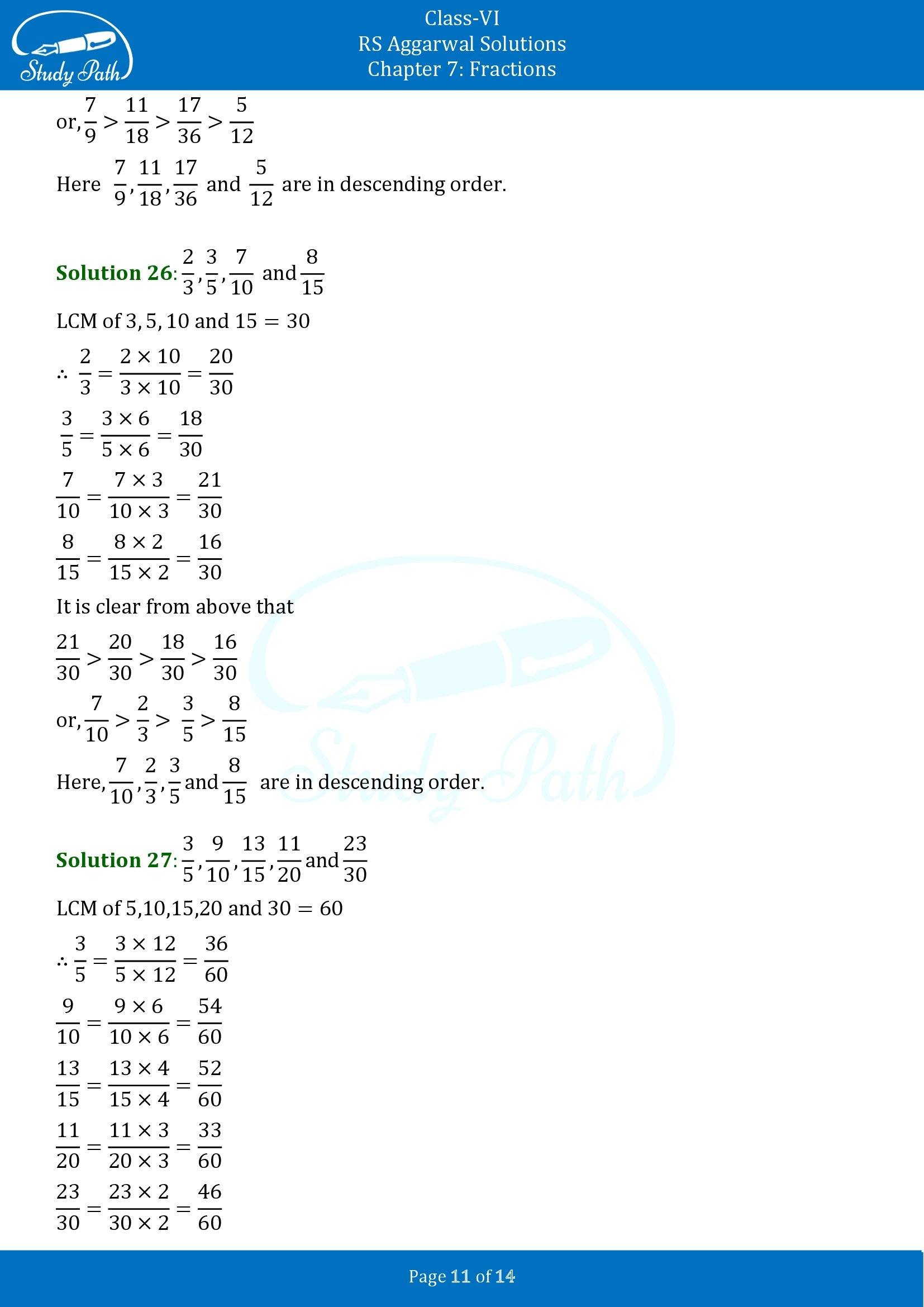 RS Aggarwal Solutions Class 6 Chapter 7 Fractions Exercise 7D 00011