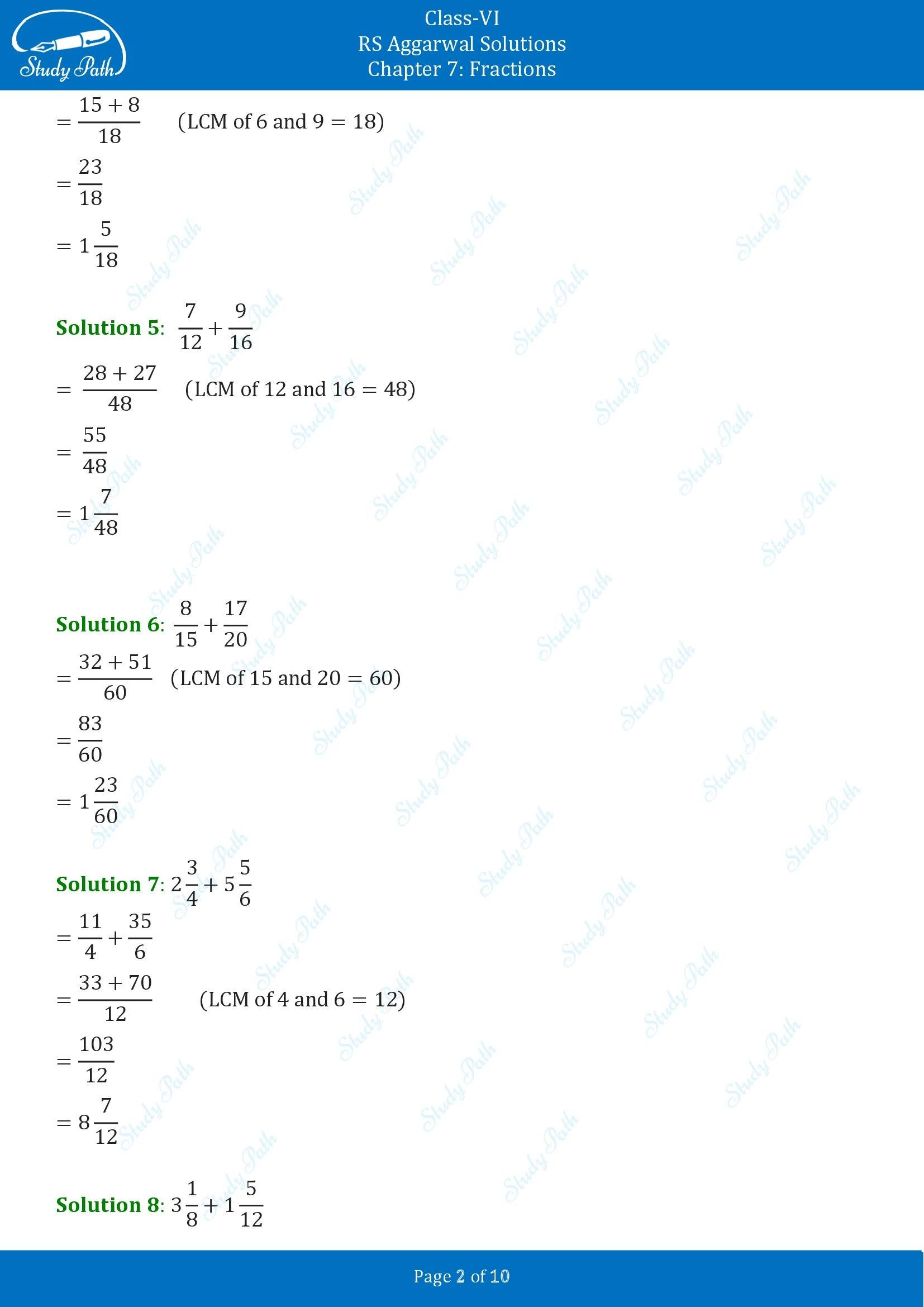 RS Aggarwal Solutions Class 6 Chapter 7 Fractions Exercise 7E 00002