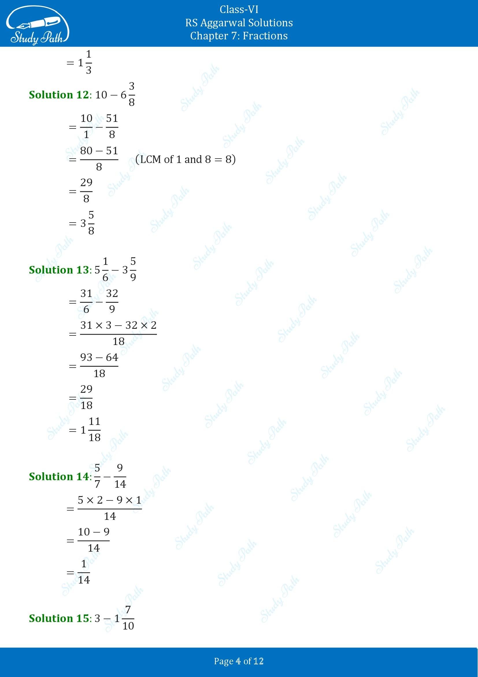 RS Aggarwal Solutions Class 6 Chapter 7 Fractions Exercise 7F 00004