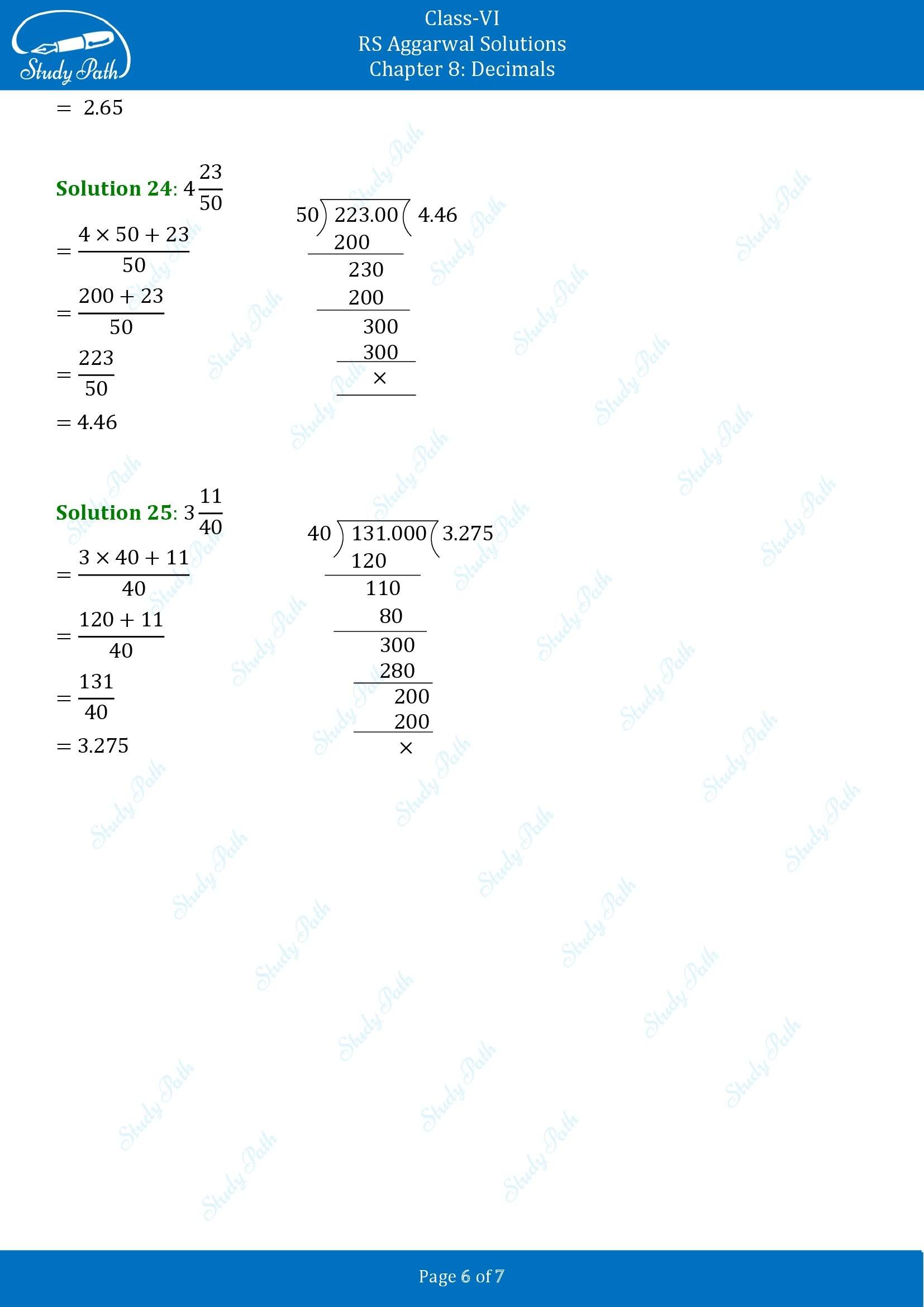 RS Aggarwal Solutions Class 6 Chapter 8 Decimals Exercise 8B 00006