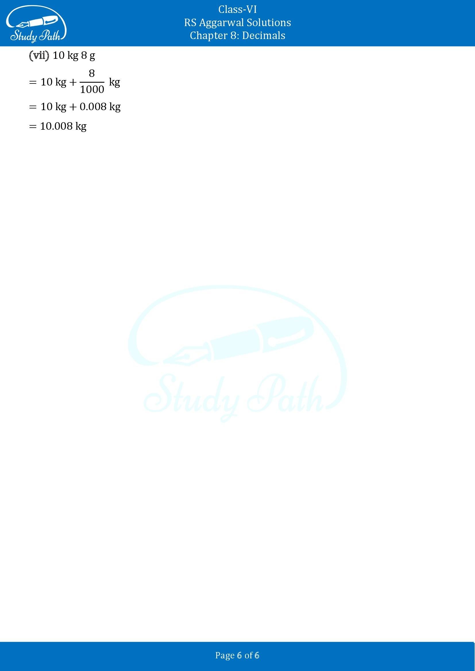 RS Aggarwal Solutions Class 6 Chapter 8 Decimals Exercise 8C 00006