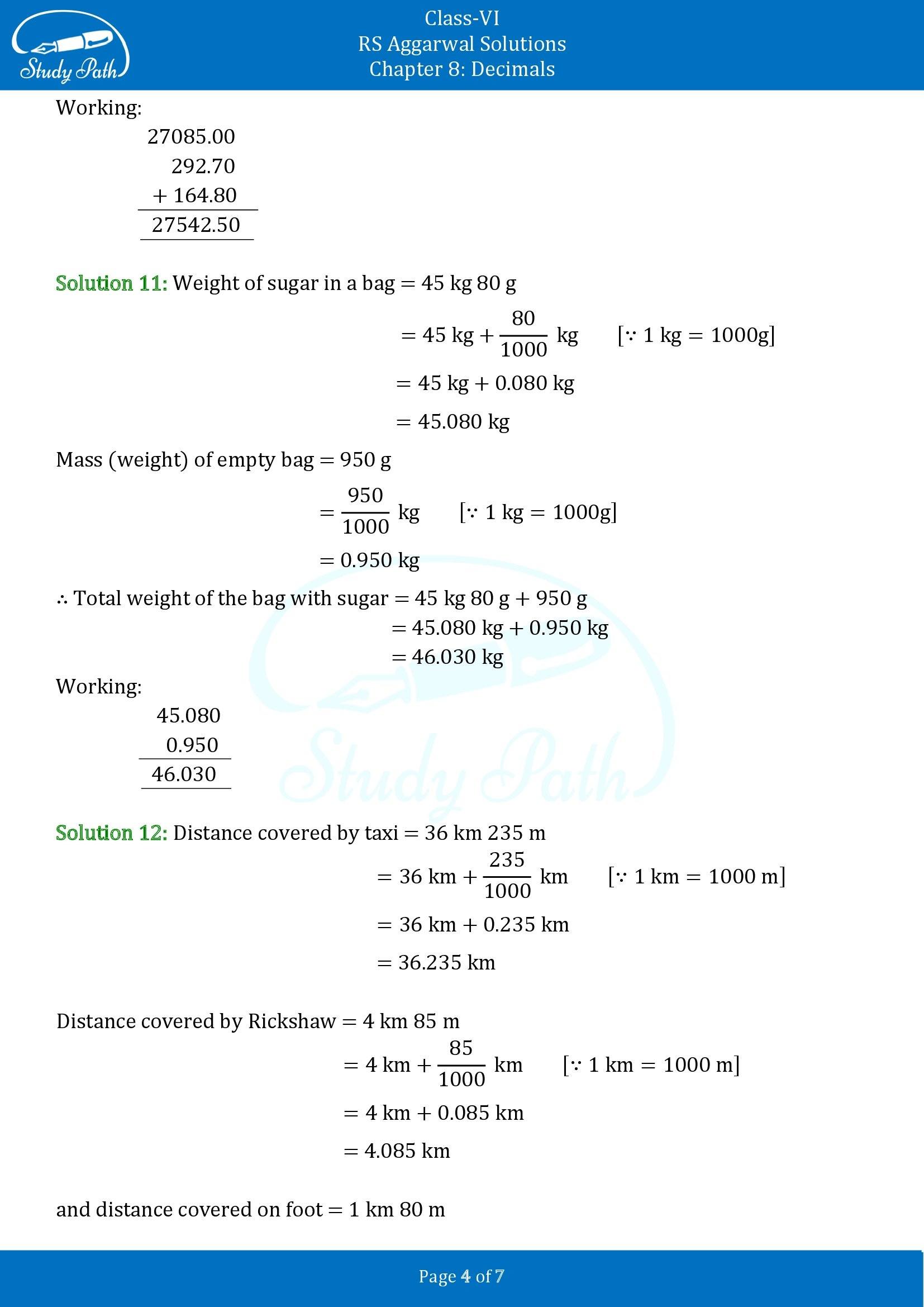RS Aggarwal Solutions Class 6 Chapter 8 Decimals Exercise 8D 00004