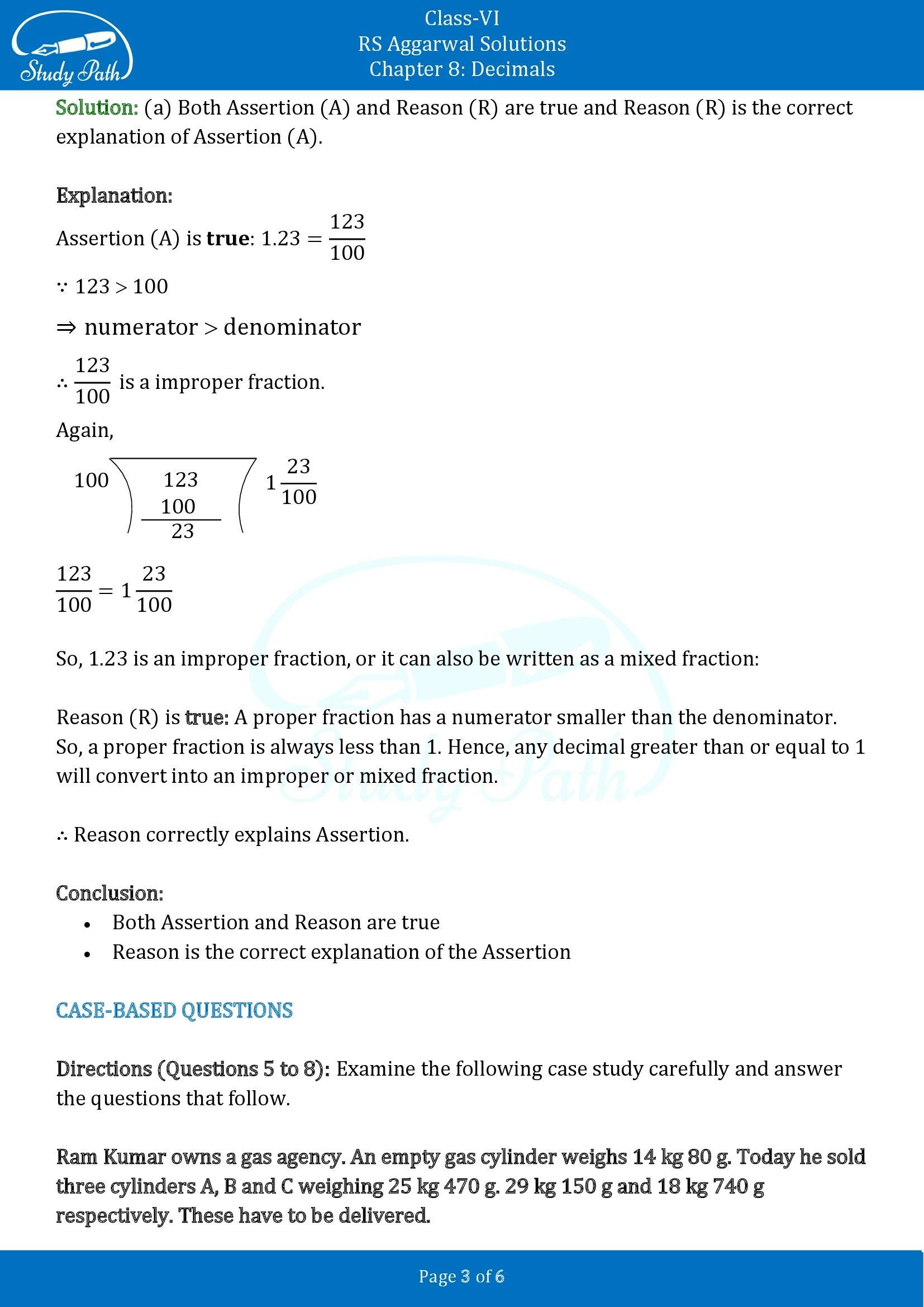 RS Aggarwal Solutions Class 6 Chapter 8 Decimals Exercise 8H 00003