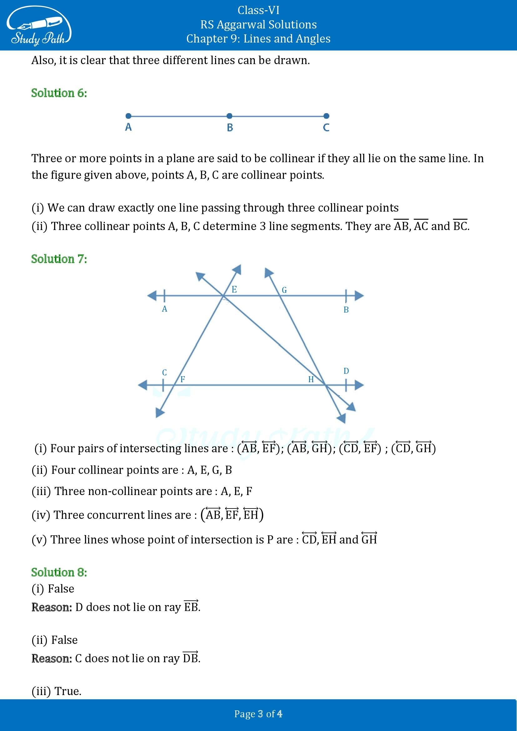 RS Aggarwal Solutions Class 6 Chapter 9 Lines and Angles Exercise 9A 00003