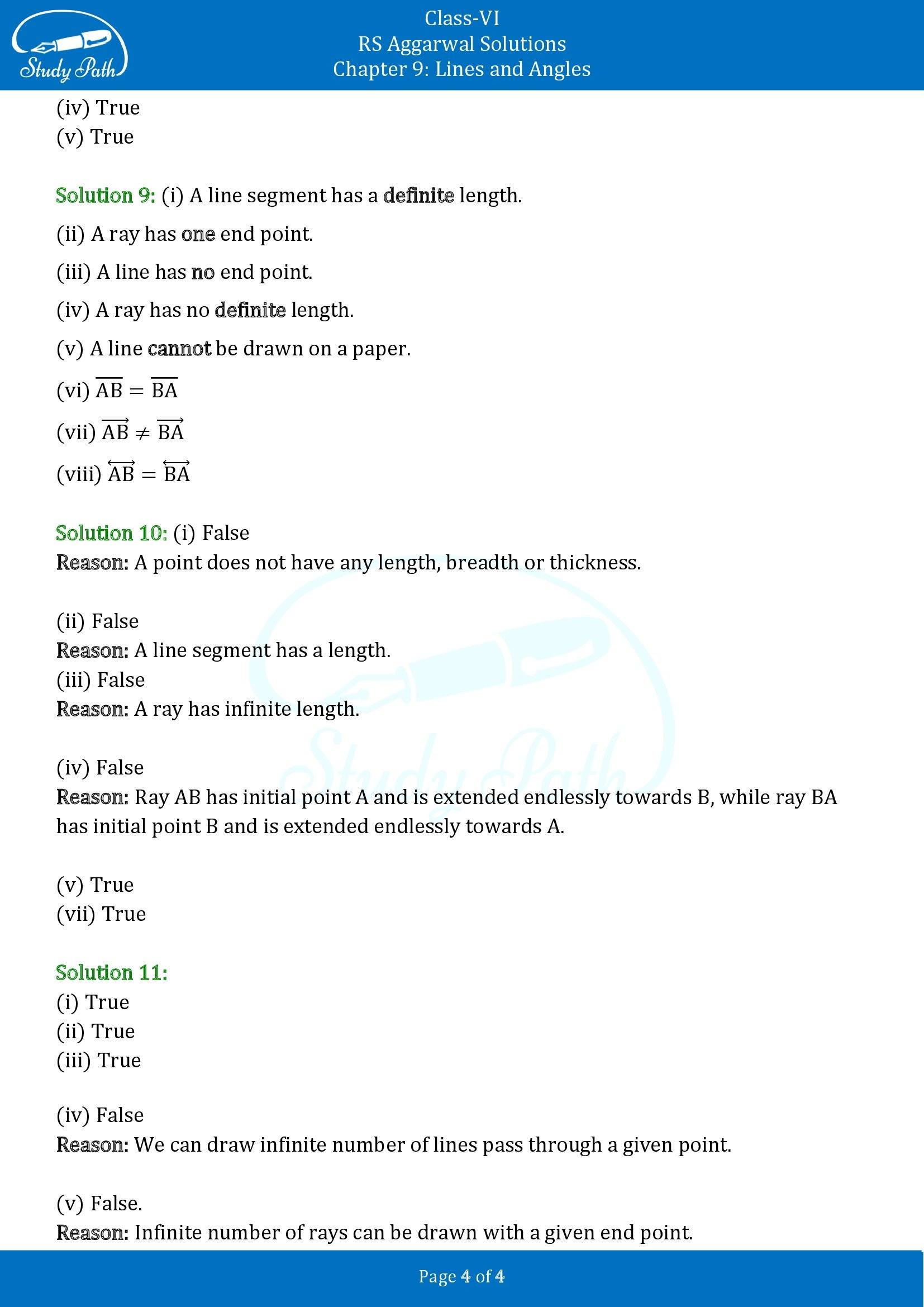RS Aggarwal Solutions Class 6 Chapter 9 Lines and Angles Exercise 9A 00004