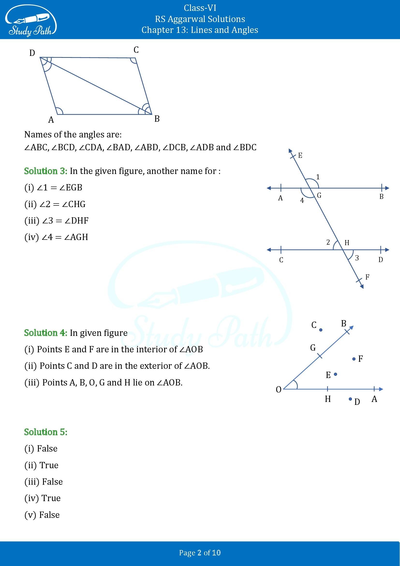 RS Aggarwal Solutions Class 6 Chapter 9 Lines and Angles Exercise 9B 00002
