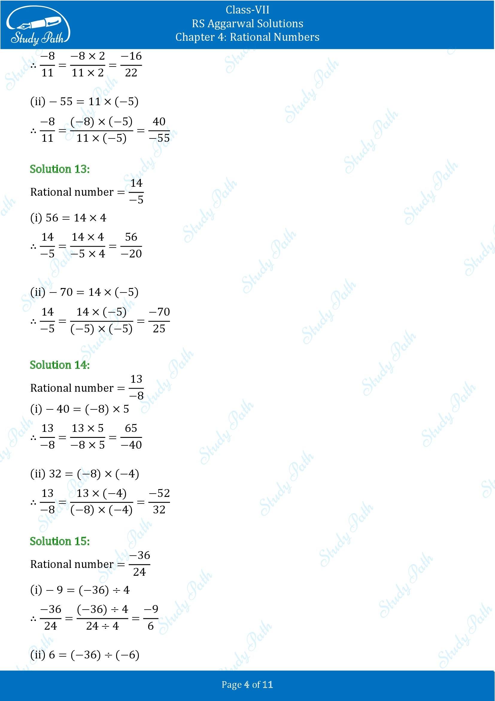 RS Aggarwal Solutions Class 7 Chapter 4 Rational Numbers Exercise 4A 00004