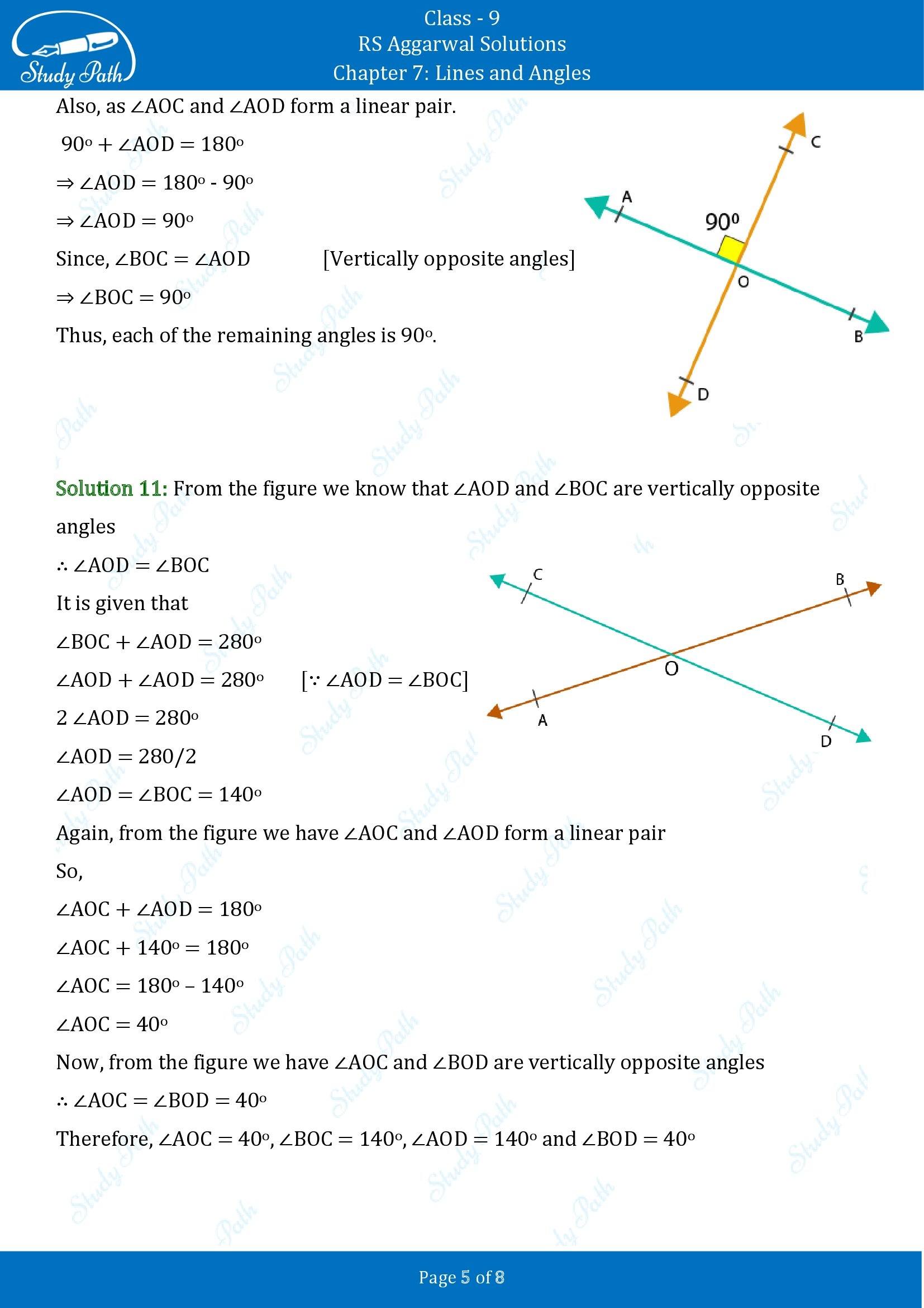 RS Aggarwal Solutions Class 9 Chapter 7 Lines and Angles Exercise 7B 00005