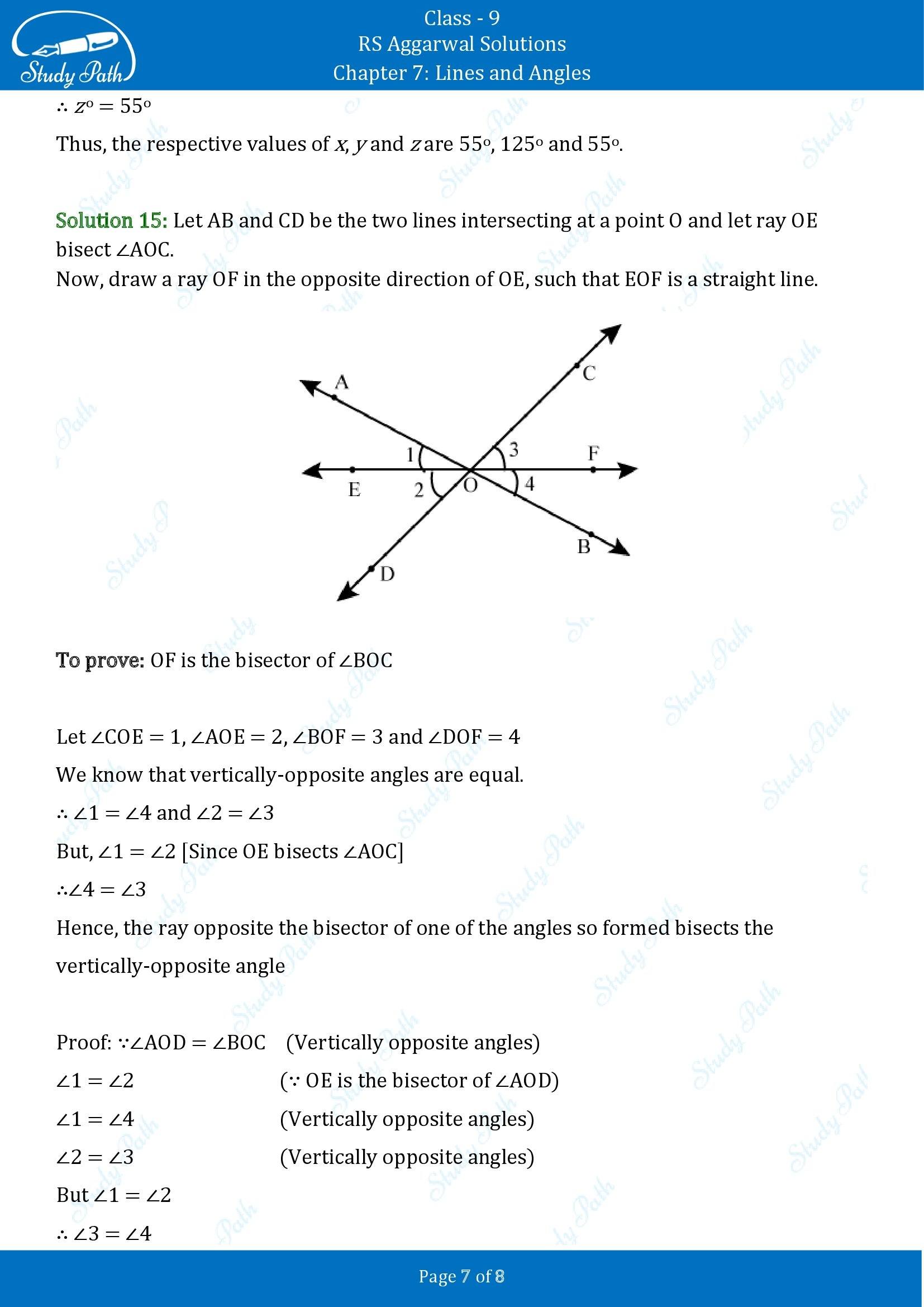 RS Aggarwal Solutions Class 9 Chapter 7 Lines and Angles Exercise 7B 00007